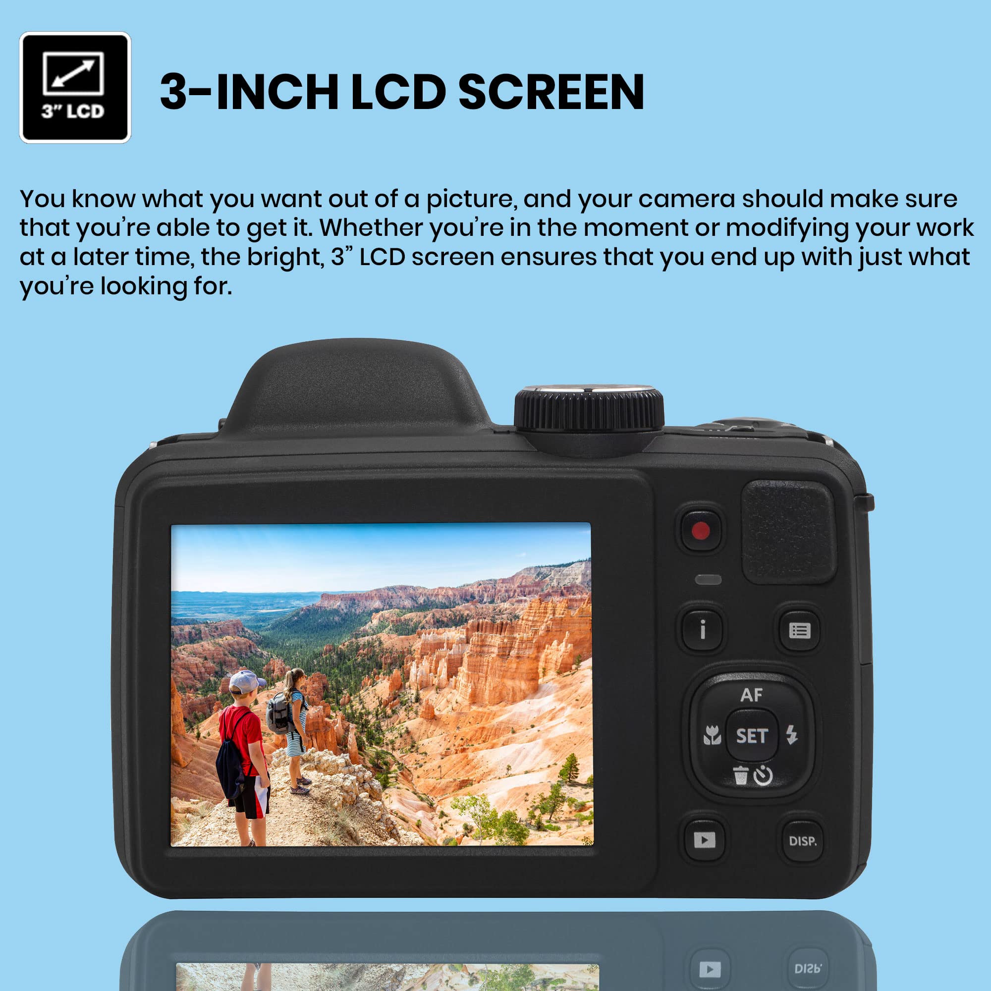 Kodak Pixpro Az405 Digital Camera Black, Point & Shoot Camera Case, 32Gb Sd Memory Card, Rechargeable Batteries & Charger, Usb C