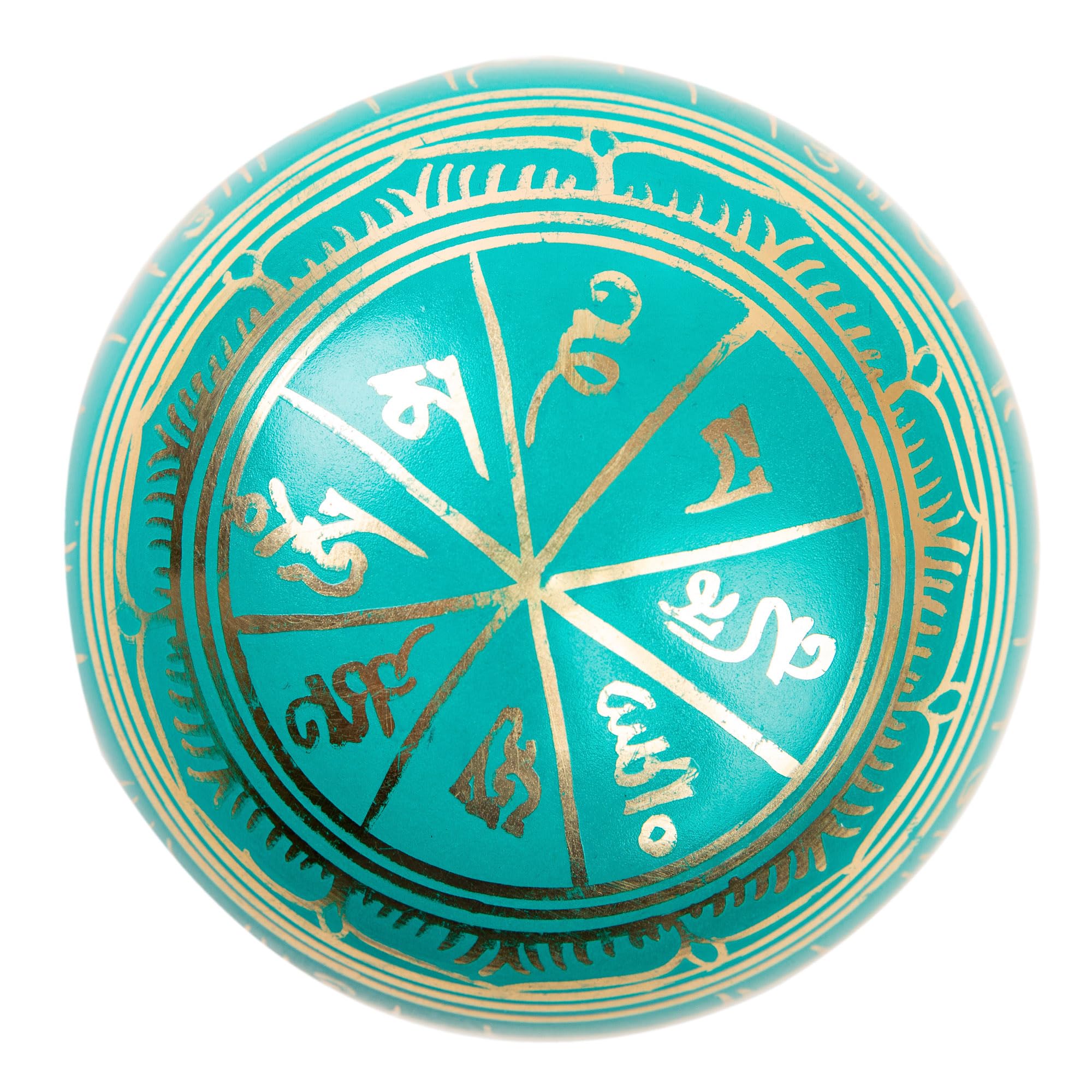 Tibetan Singing Bowl Set Bronze   Master Healing Grade   Authentic Handcrafted Sound Bowl By Himalayan Bazaar (Turquoise)