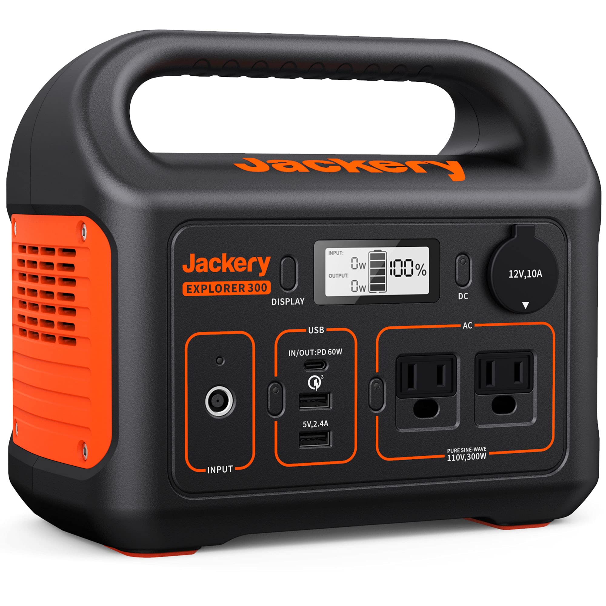 Jackery Portable Power Station Explorer 300, 293Wh Backup Lithium Battery, Solar Generator For Outdoors Camping Travel Hunting B