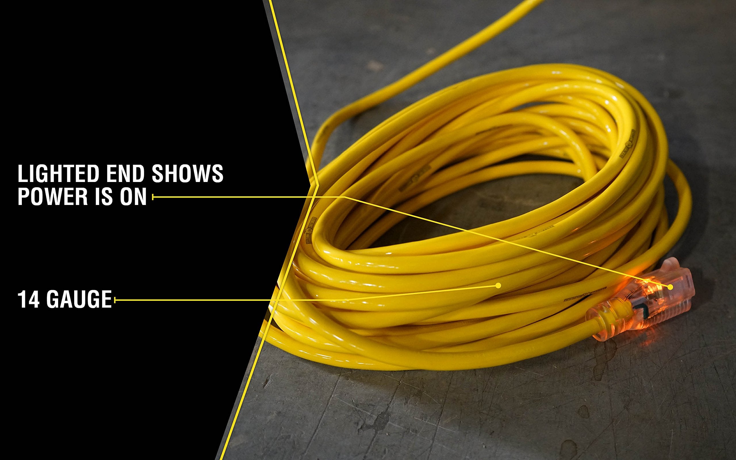 Yellow Jacket 02886 25' 14/3 Yellow Jacket Extension Cord