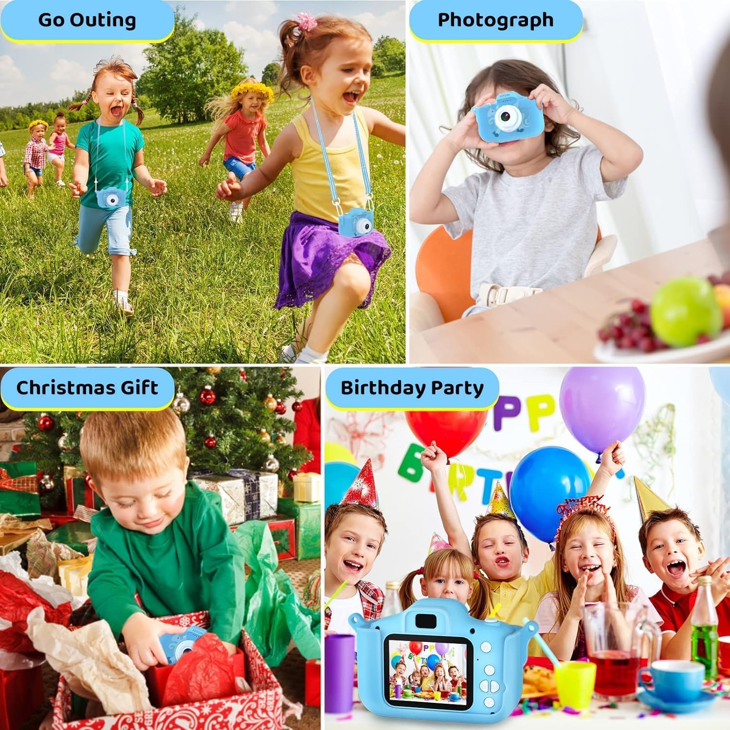 Kids Camera,Upgrade Hd Digital Camera For Toddlers, Kid Camera Toys For 4 Year Old Girls Boys, Christmas Birthday Gifts For Age
