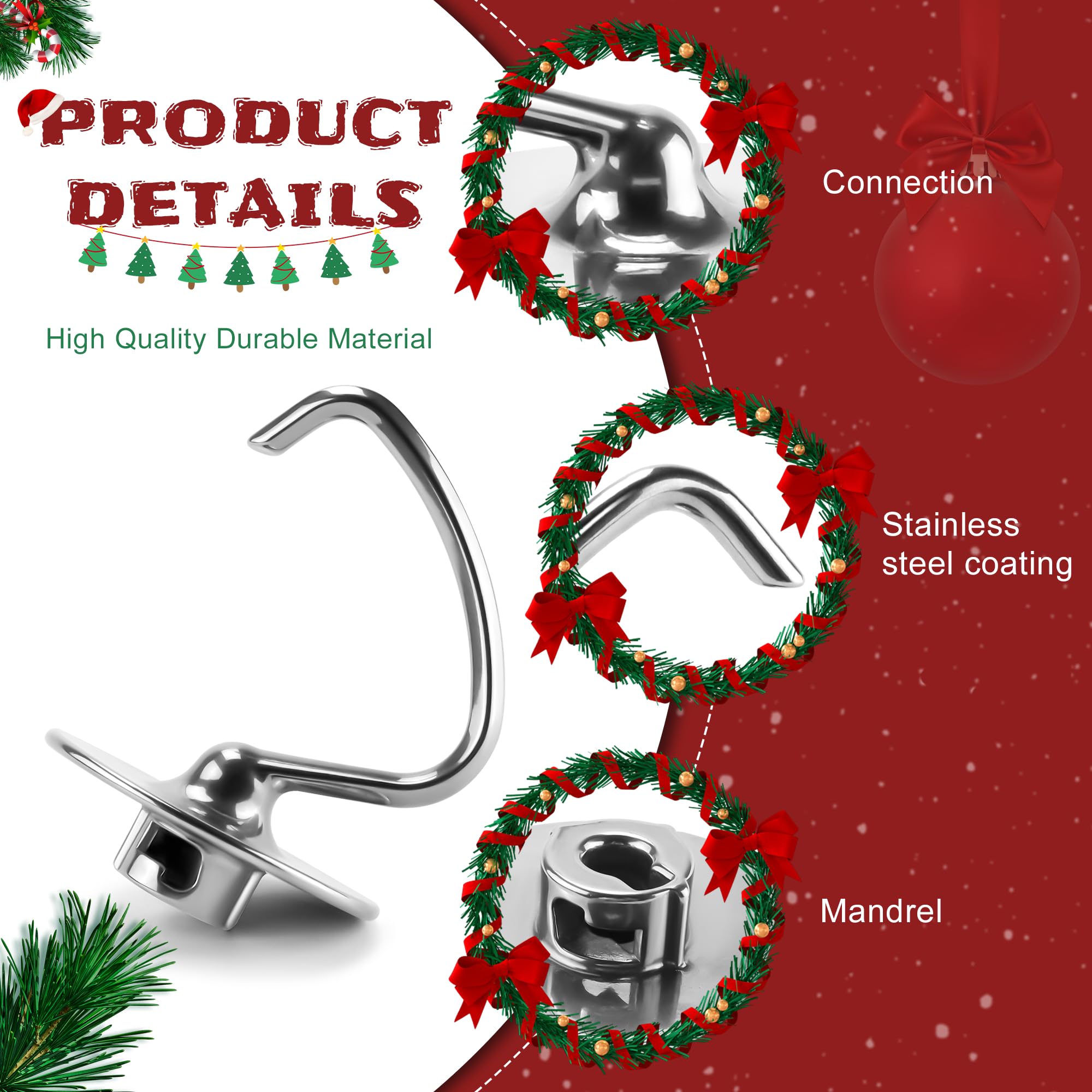 ?????????????????? ?????????? ?????????? Bread Dough Hook 4.5/5.0 Qt Kitchen Mixer Attachment,Bread Dough Hook K45Dh Replacement