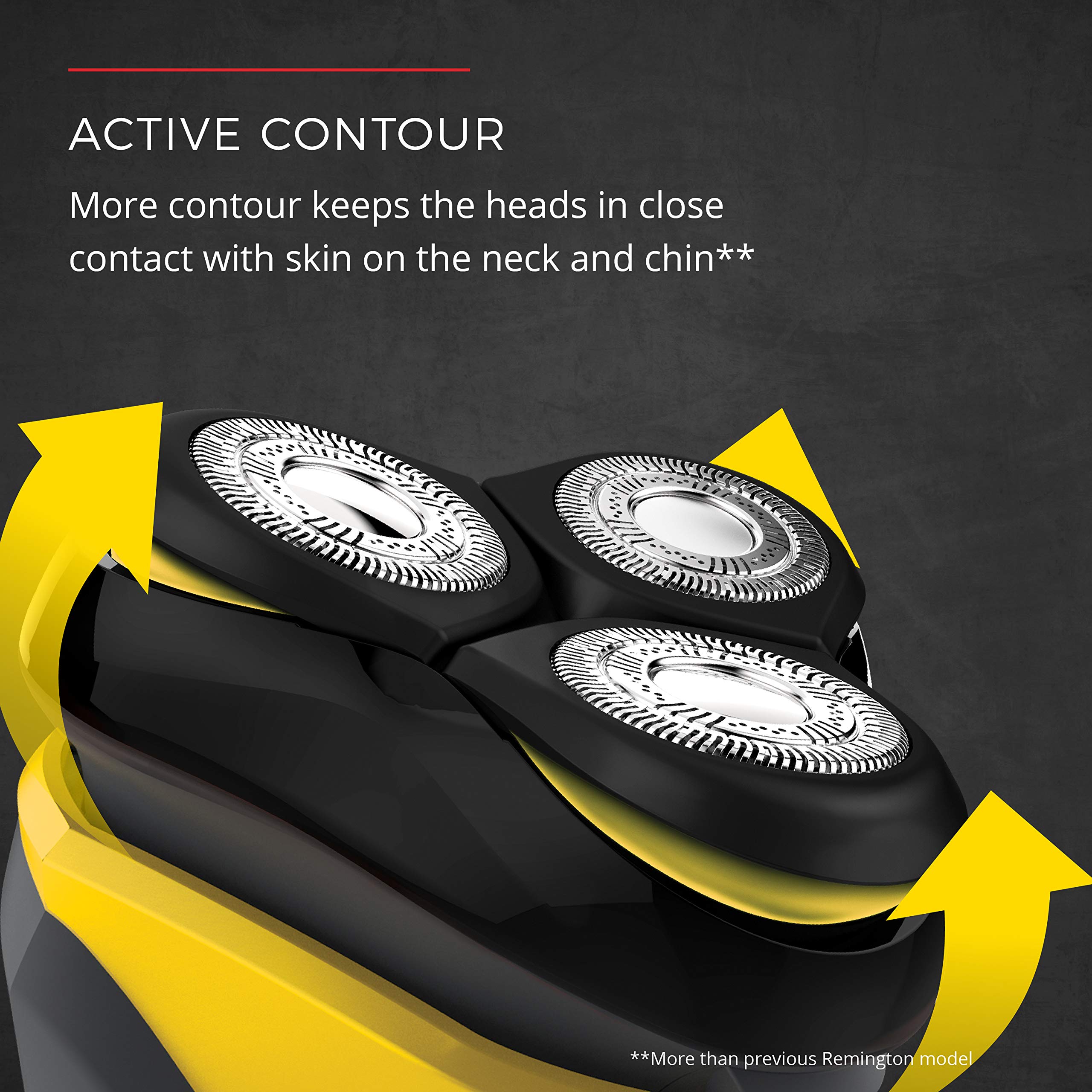 Remington Virtually Indestructible Rotary Shaver 5100, Electric Razor For Men, 100% Waterproof Design, Yellow