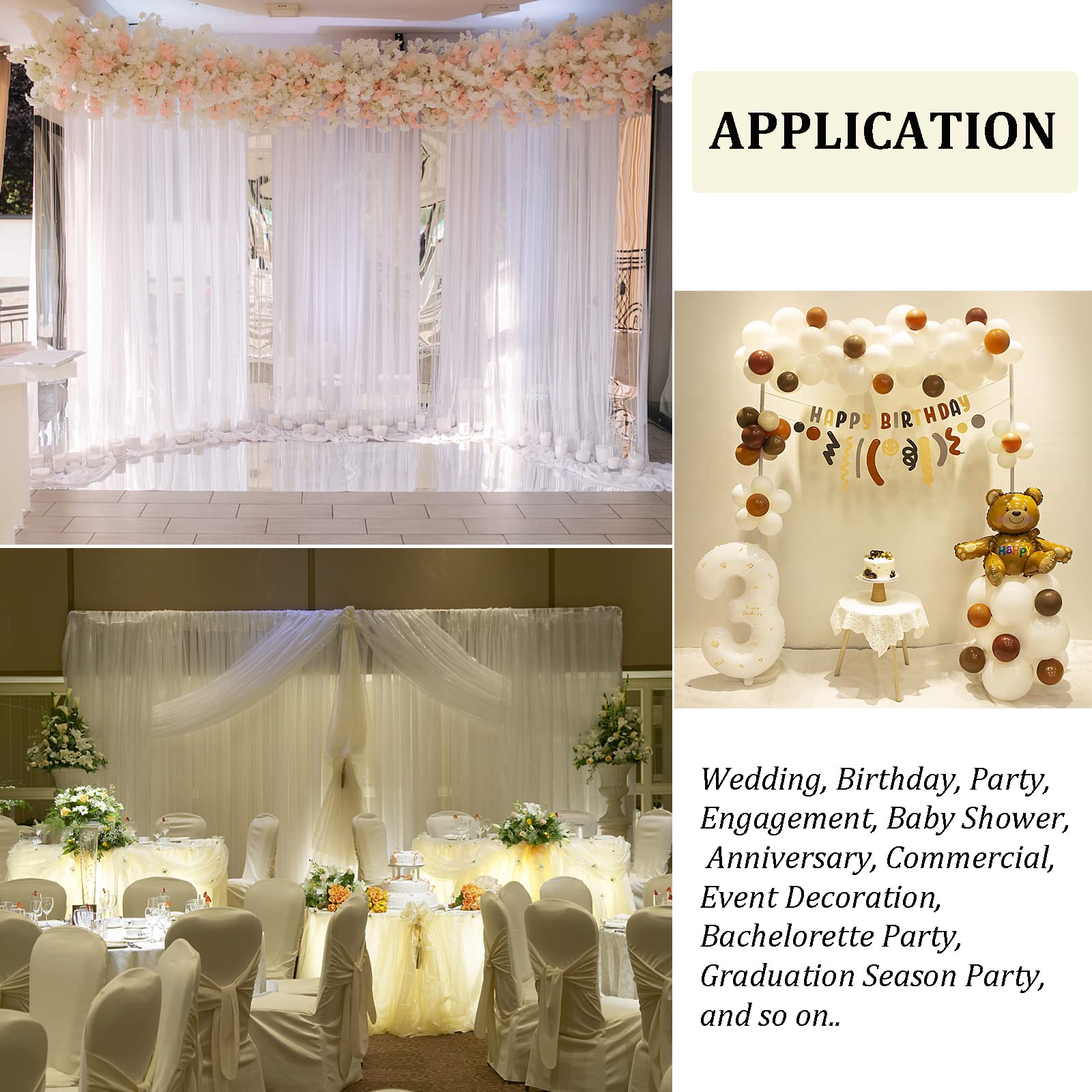 Wupyi Professional Backdrop Stand Pipe Kit,10'X10' Heavy Duty Background Support System Curtain Frame Telescopic With Steel Base