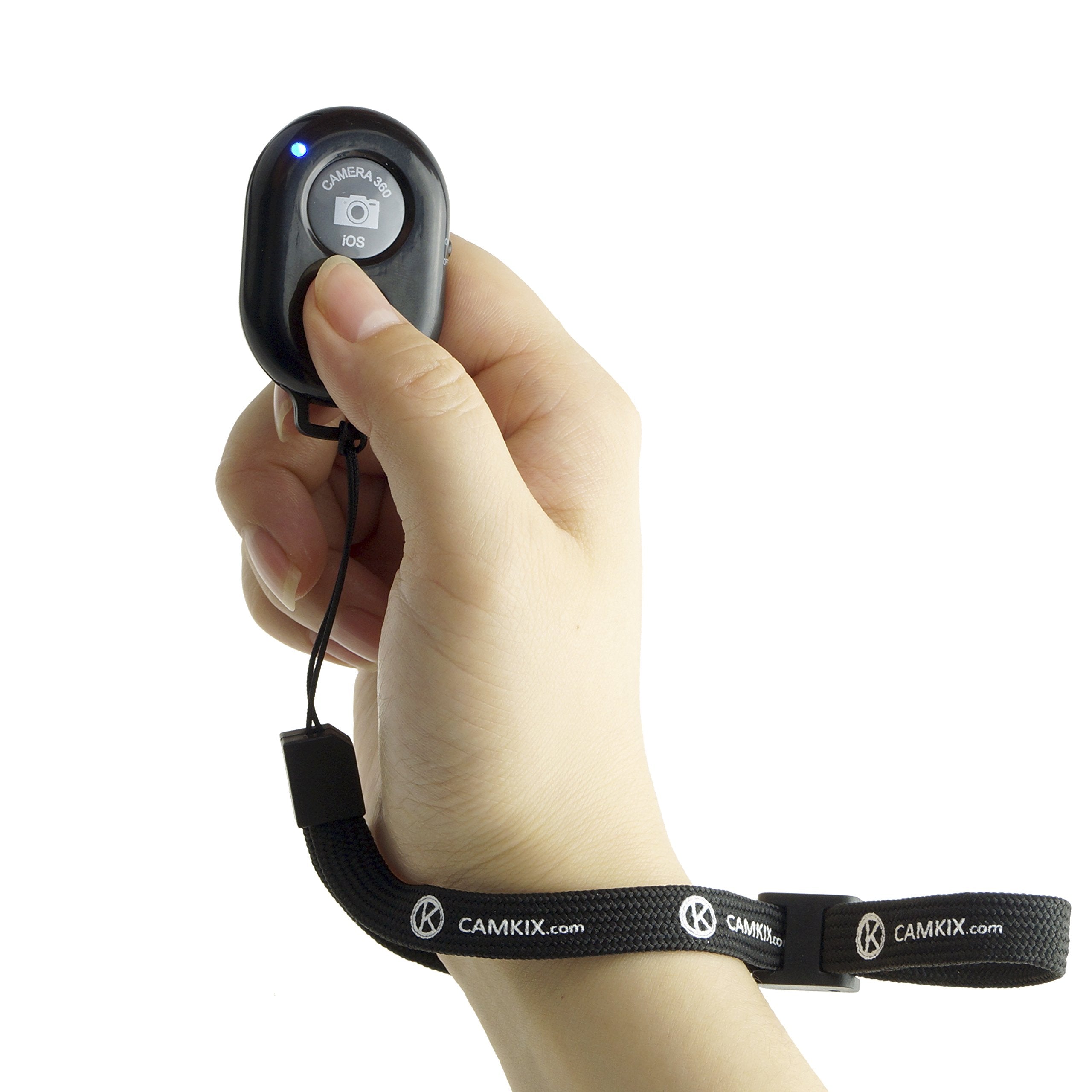 Camkix Wireless Bluetooth Camera Shutter Remote Control Clicker For Smartphones   Create Amazing Photos And Selfies   Compatible With All Ios And Android Devices With Bluetooth/Including Wrist Strap