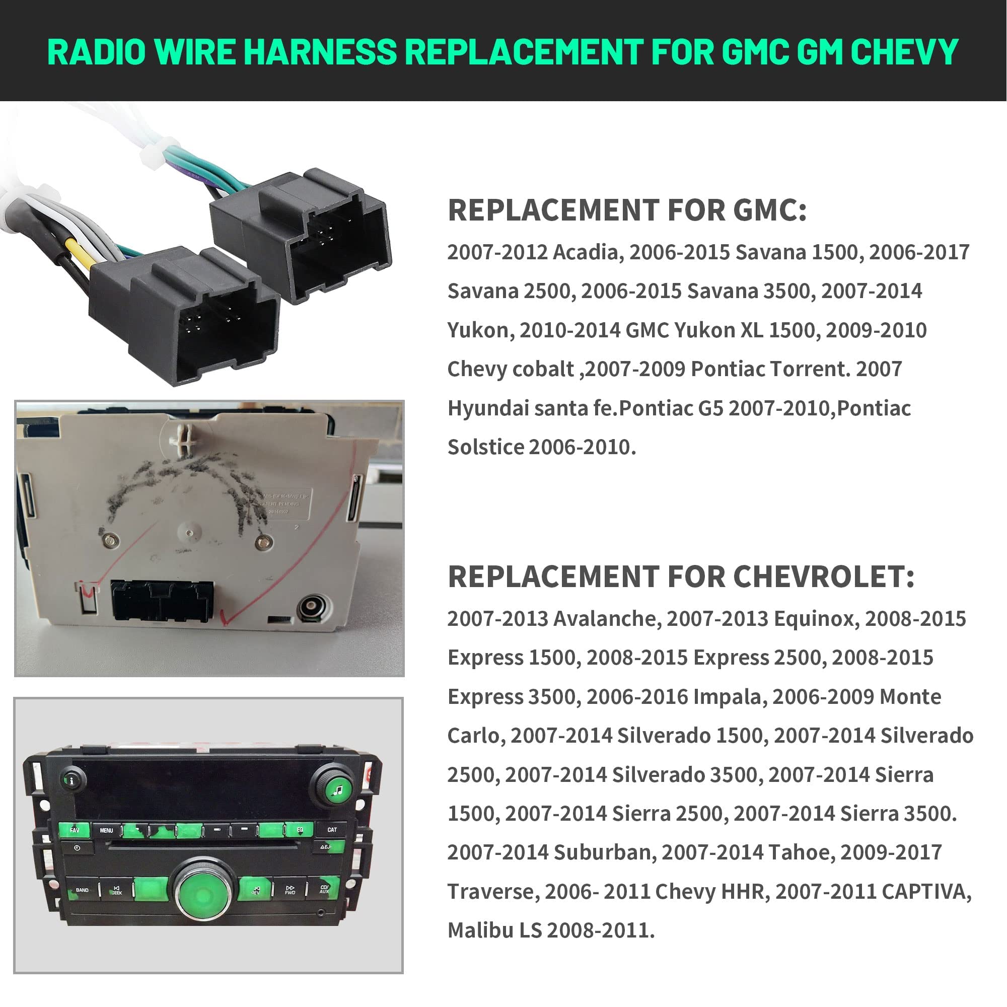 Nuith Radio Replacement Interface With Steering Wheel Control For Gmc Chevy Cadillac Buick 2006 2016 Build Onstar Nav Outputs Us