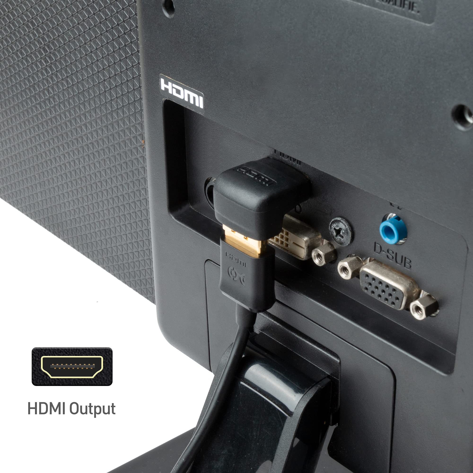 Cable Matters 2 Pack Right Angle HDMI Adapter with 4K 60Hz and HDR Support, 90 Degree HDMI Right Angle Adapter, Black
