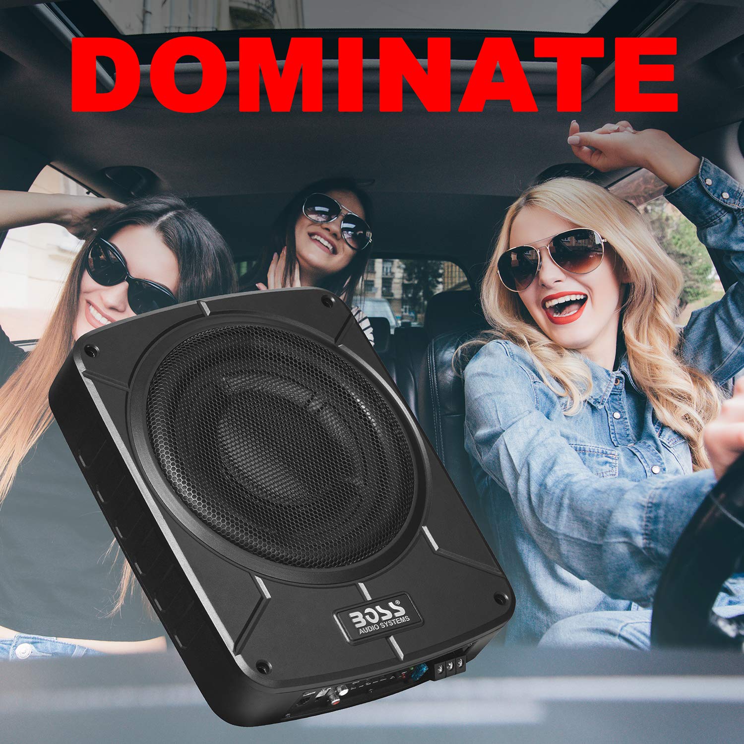 Boss Audio Systems Bab10 Amplified Car Subwoofer   1200 Watts Max Power, Low Profile, 10 Inch Subwoofer, Remote Subwoofer Contro