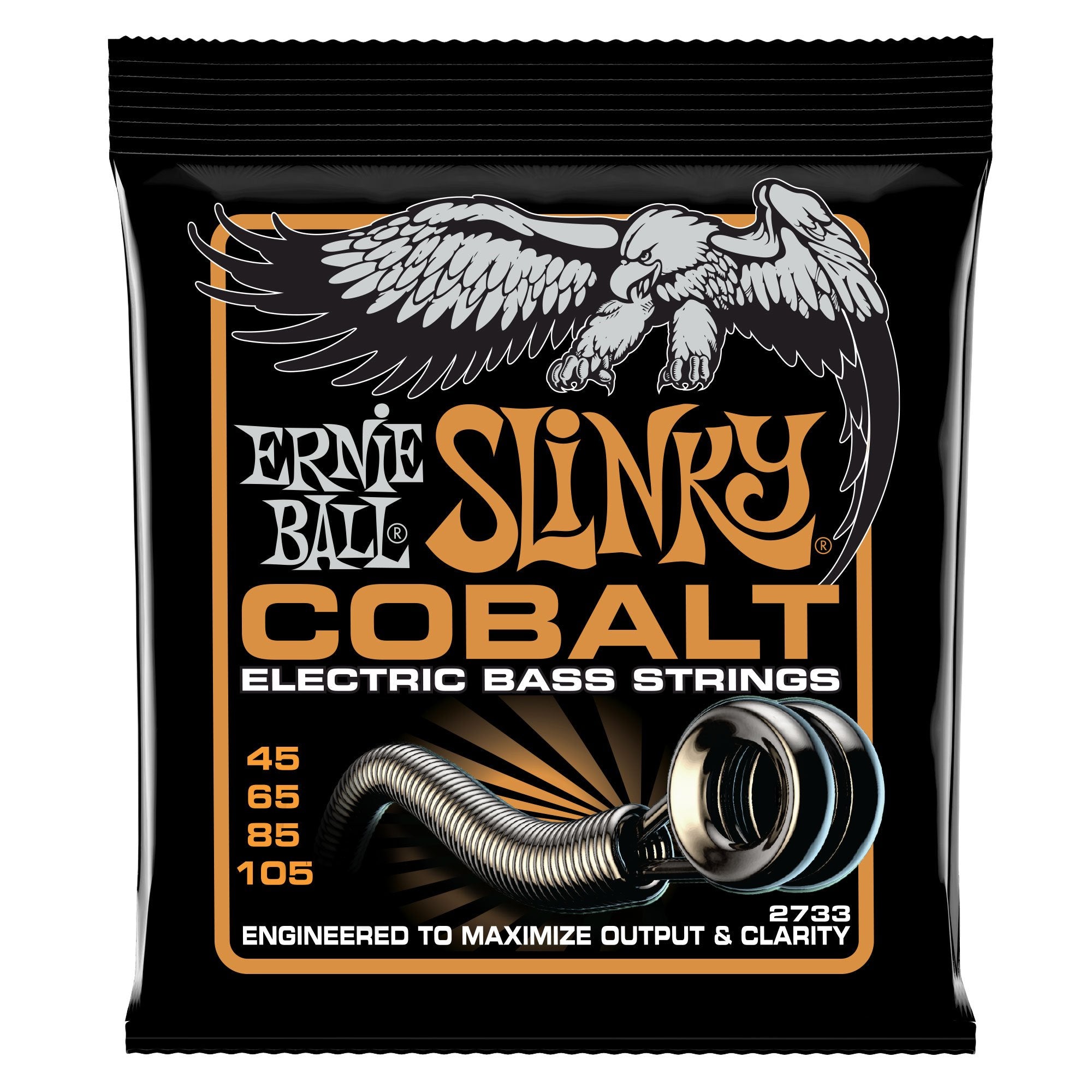 Ernie Ball Hybrid Slinky Cobalt Bass Guitar Strings, 45 105 Gauge (P02733)
