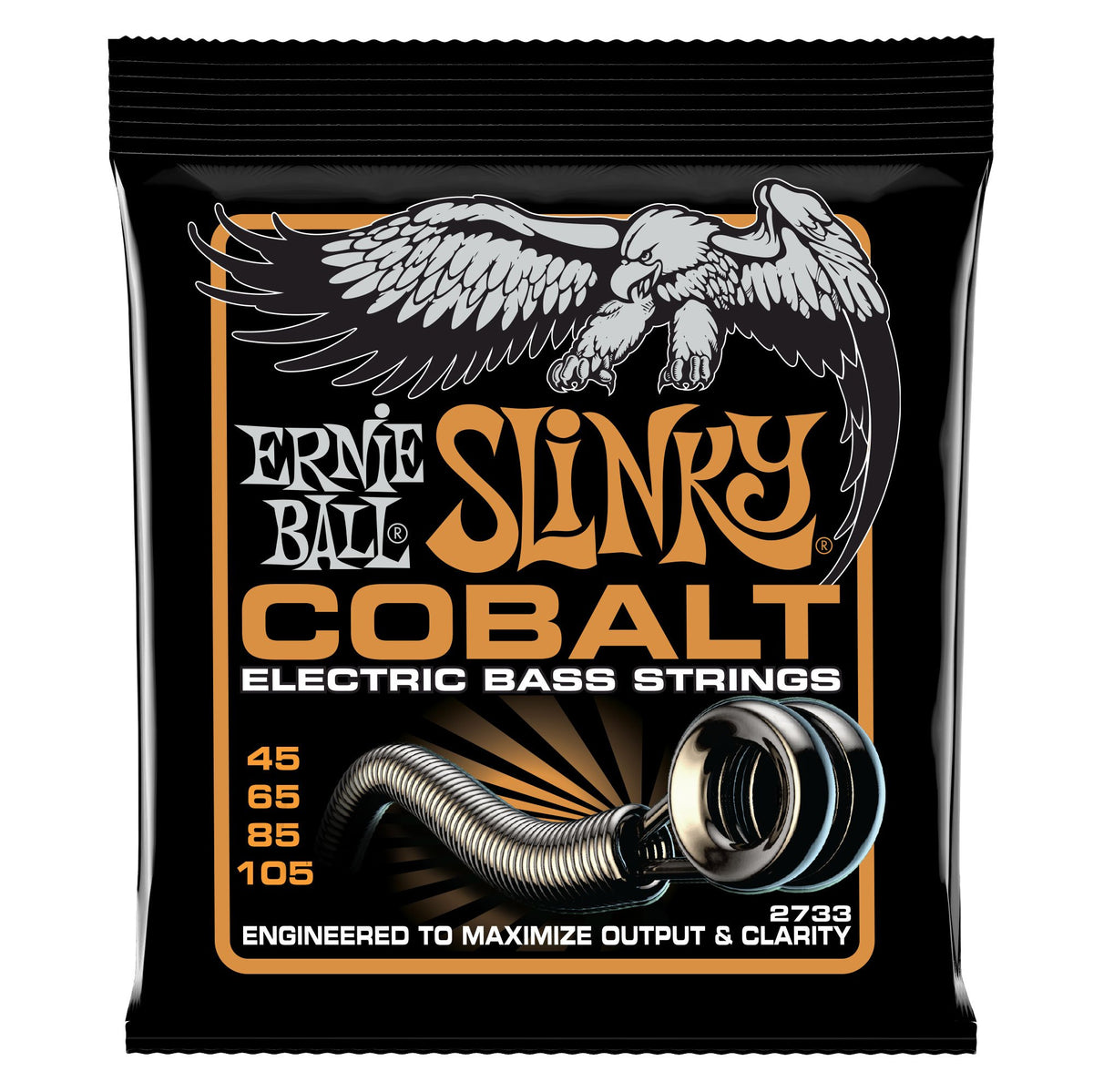Ernie Ball Hybrid Slinky Cobalt Bass Guitar Strings, 45 105 Gauge (P02733)