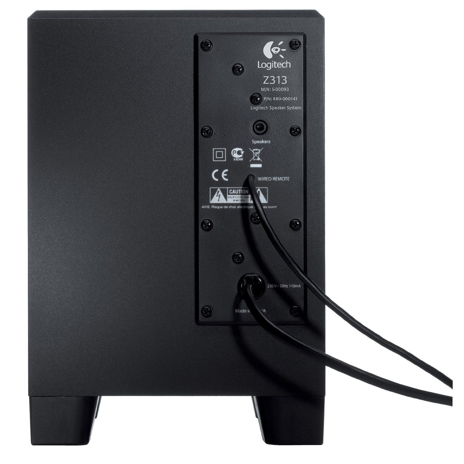 Logitech Z313 2.1 Speaker System - 25W RMS, Black - Powerful Sound for Music and Gaming