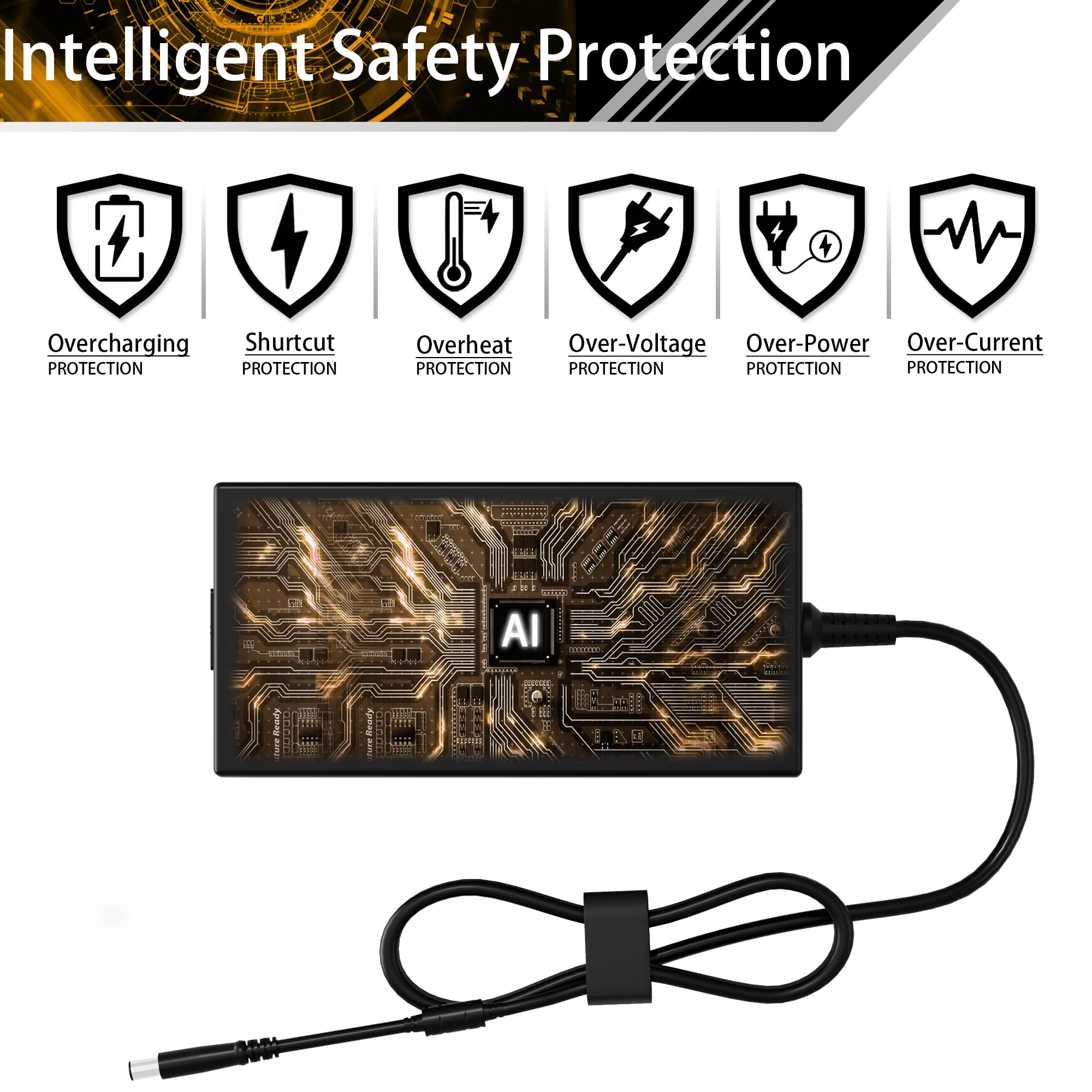 180W Laptop Charger For Dell Precision Series,Dell Alienware Laptop Charger Compatible With 13 15 17 R1 R2 G3 G5 G7 Series;2320