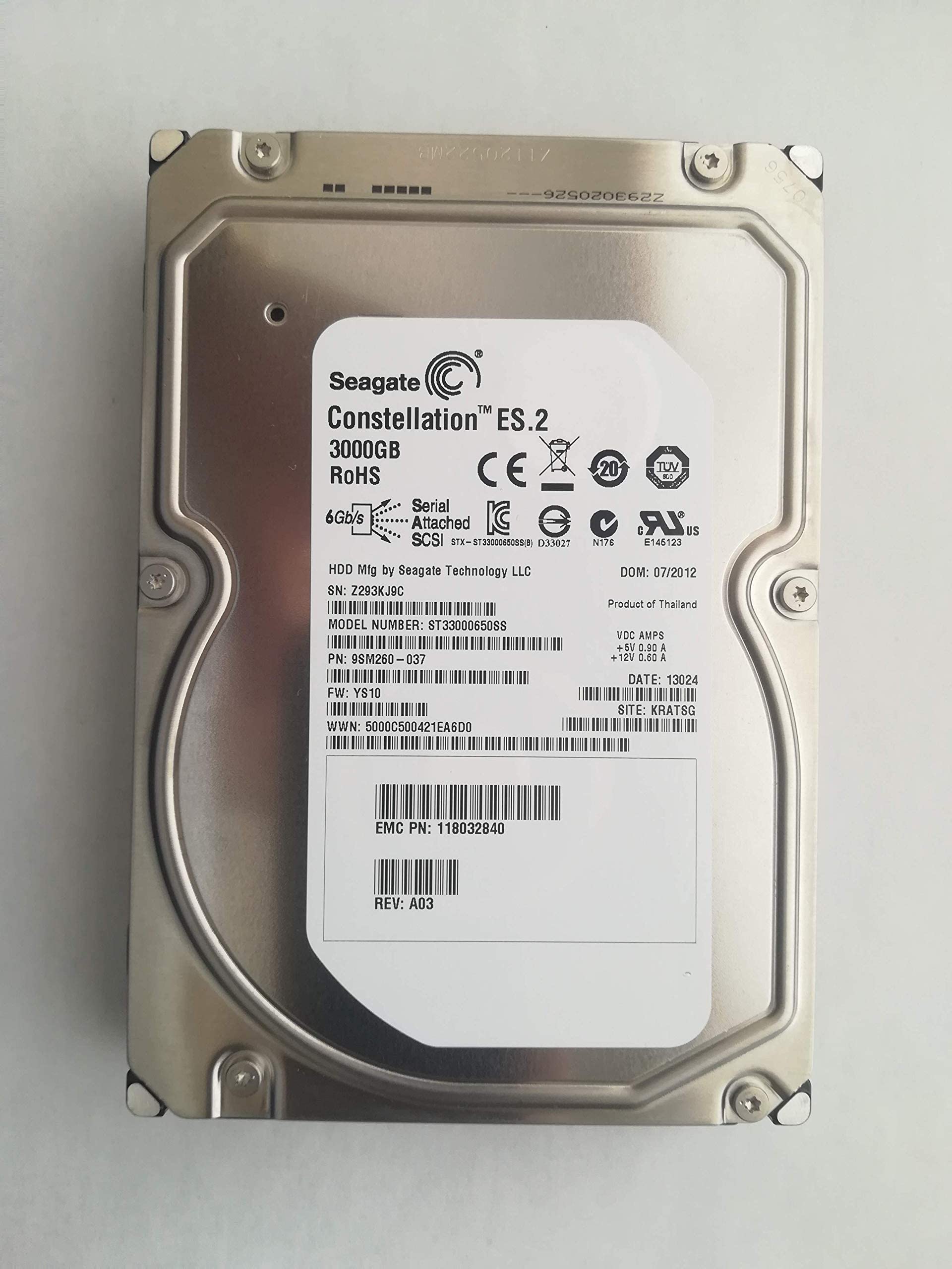 Seagate Constellation 3TB ES.2 ST33000650SS 3.5' Enterprise SAS Hard Drive