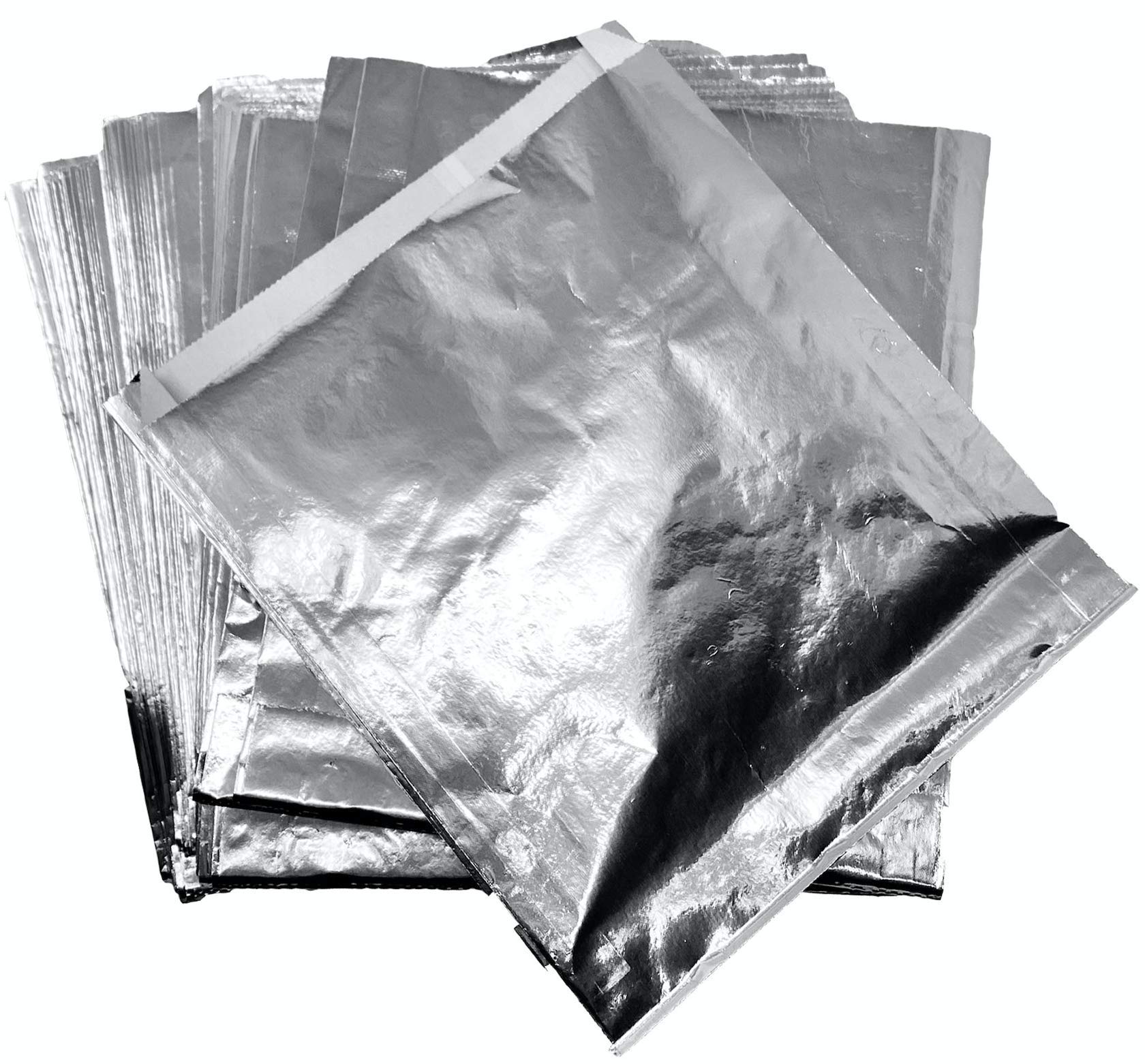 Foil Hamburger Wrappers - 100 ct. - Grease resistant Hamburger Bags keep your Cheeseburgers and Sandwiches Hot and your Guests a