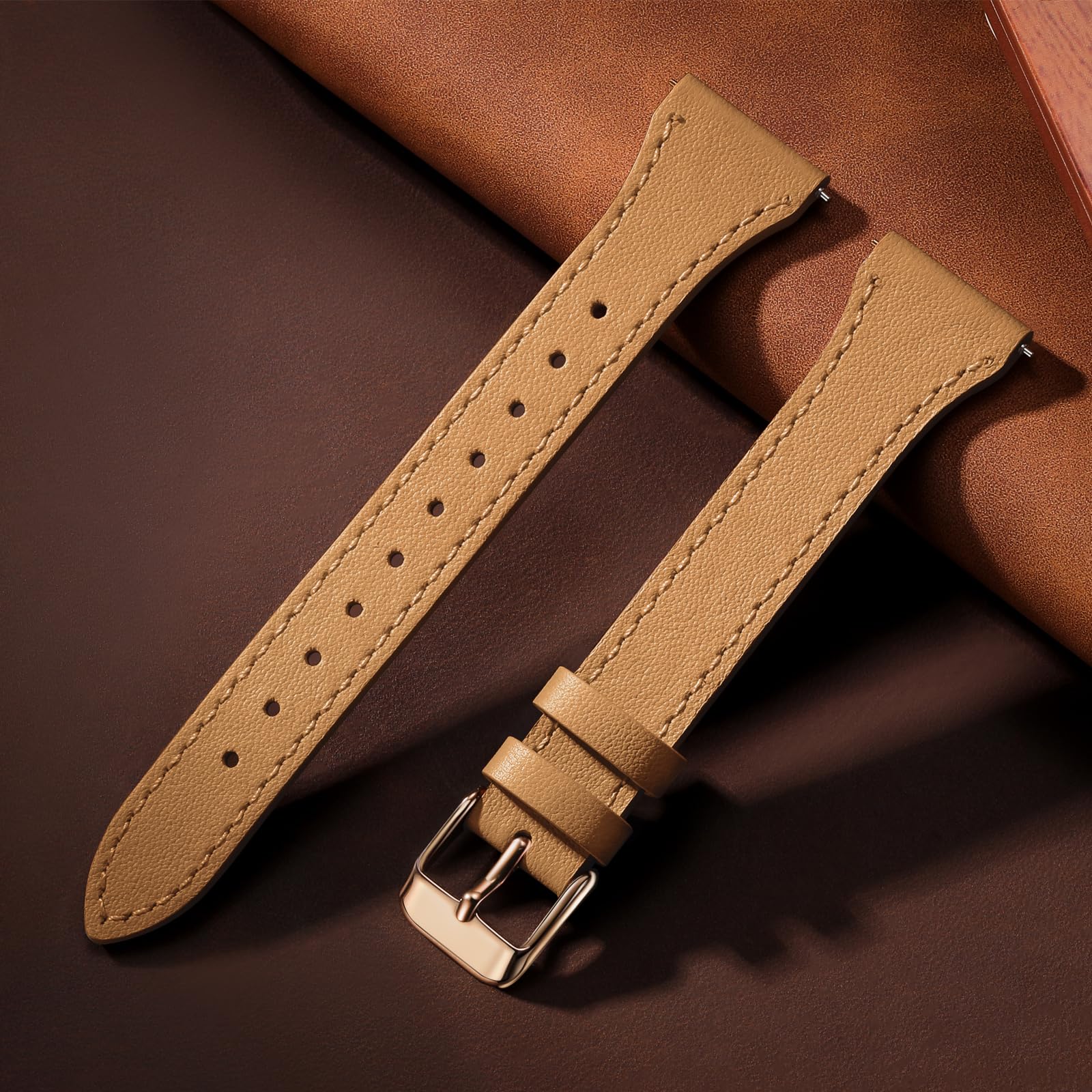 Geak Slim Leather Bands Compatible With Samsung Galaxy Watch 7 Band 40Mm 44Mm/Watch 6 5 4 Band 40Mm 44Mm/Watch Active 2/Watch 6