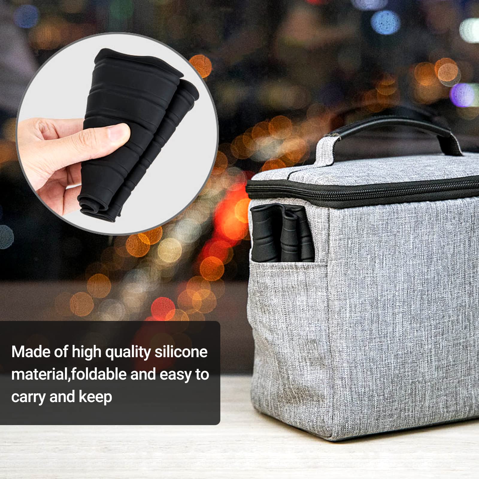 Silicone Lens Hood, Anti Reflection Lens Hood For Diameter 53 72Mm Lens, Foldable Reversible Lens Shade For Canon Rf 35Mm Ef S 1