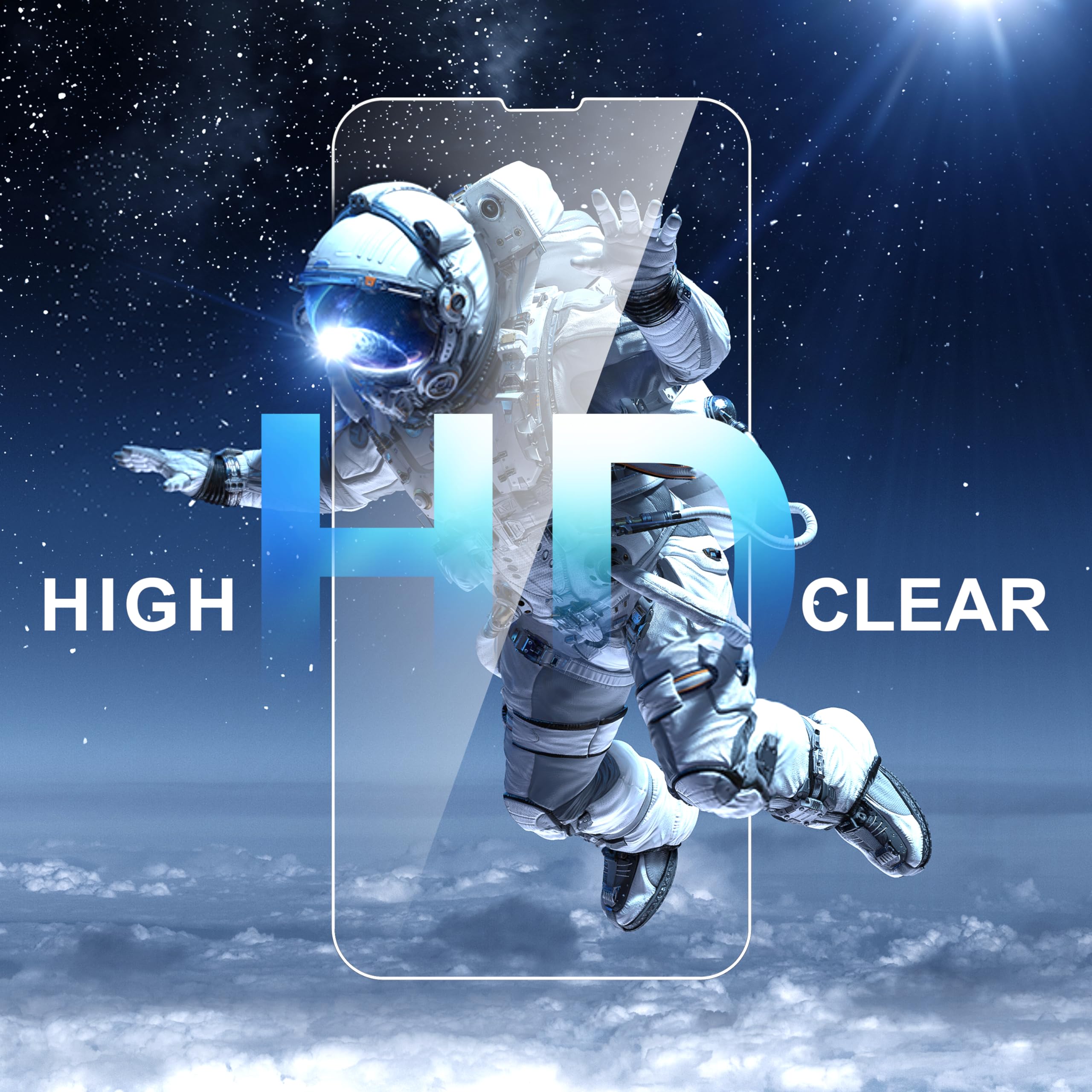 Impactstrong Shatterproof Tempered Glass Screen Protector For Iphone 14 [Easy Installation Frame] [Bubble Free] [9H Hardness] [F