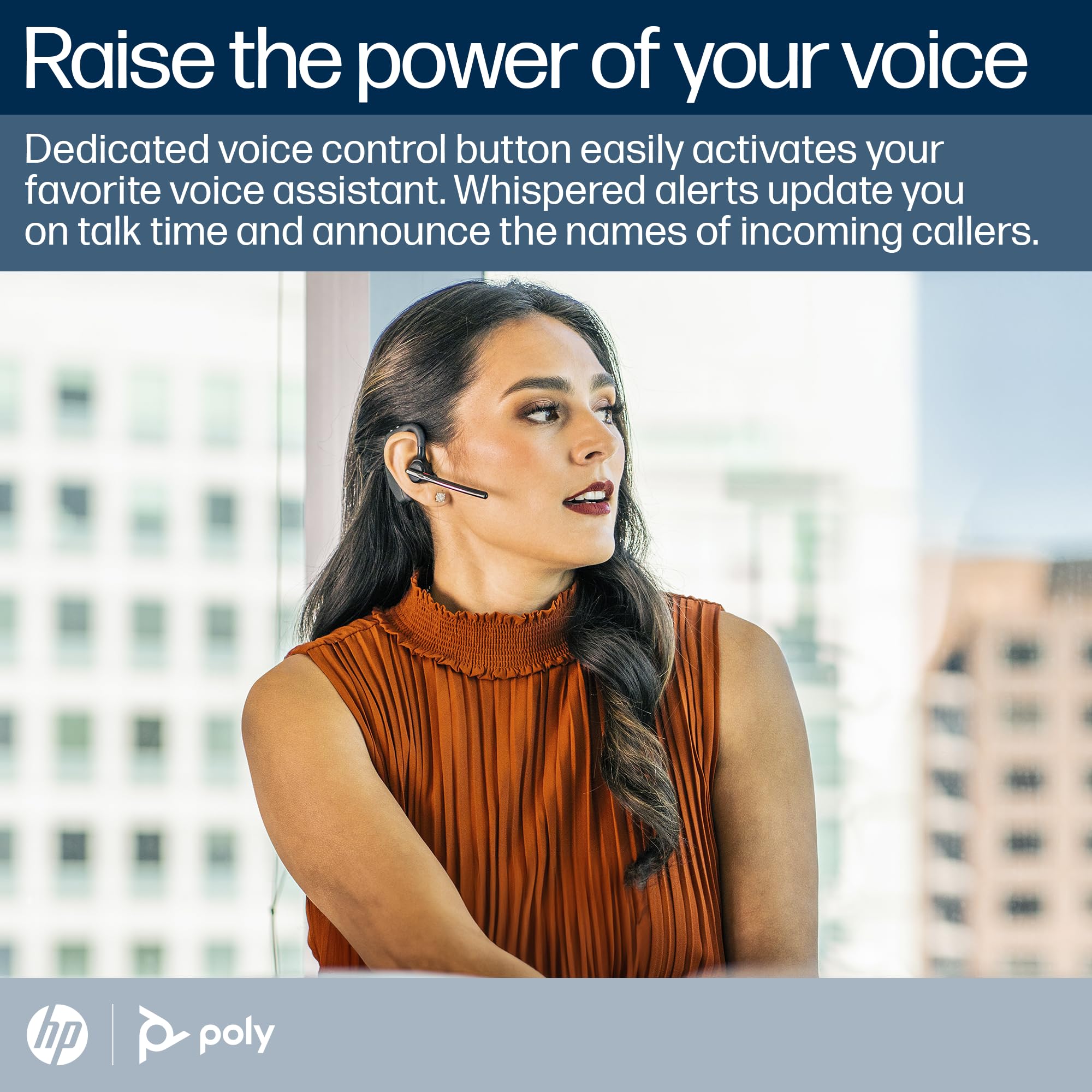 Plantronics   Voyager 5200 (Poly)   Bluetooth Over The Ear (Monaural) Headset   Compatible To Connect To Cell Phones   Noise Can