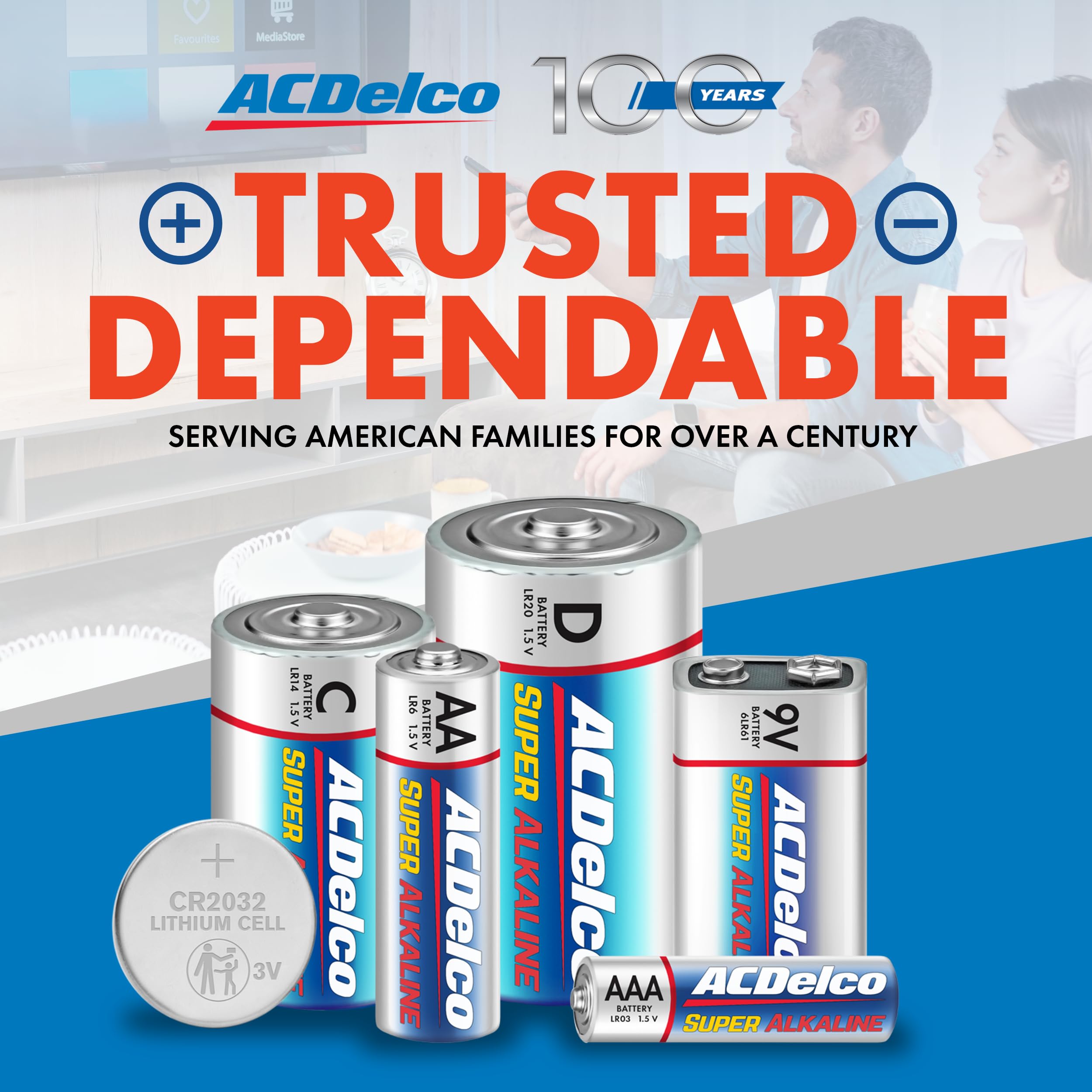 Acdelco 20 Count Triple Aaa Batteries, Super Alkaline Battery, 10 Year Shelf Life