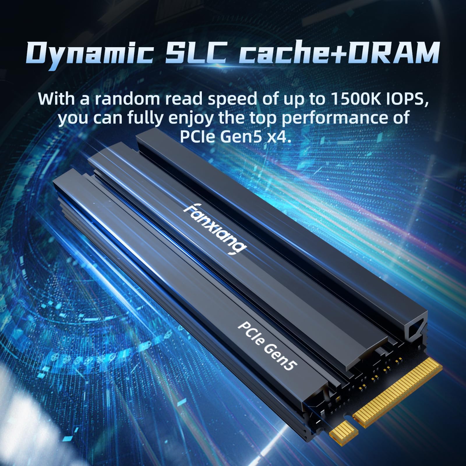 Fanxiang 1Tb Gen5 Nvme M.2 Ssd With Heatsink   Up To 11500 Mb/S Pcie 5.0 Ssd Tlc Internal Gaming Ssd Solid State Drive For Direc