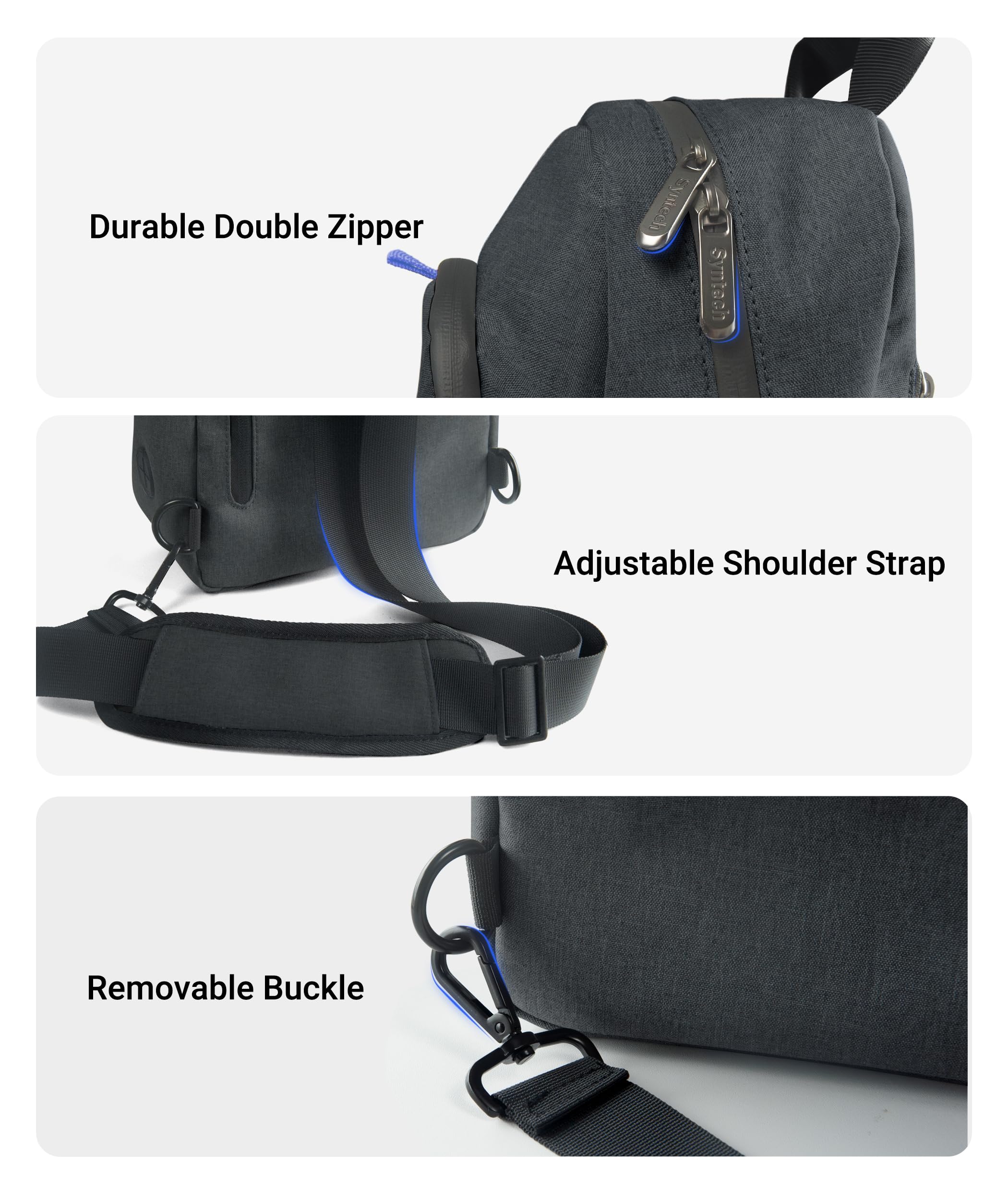 Syntech Carrying Case Compatible With Steam Deck Oled/Rog Ally X/Playstation Portal, Sling Bag For Nintendo Switch/Legion Go, Po