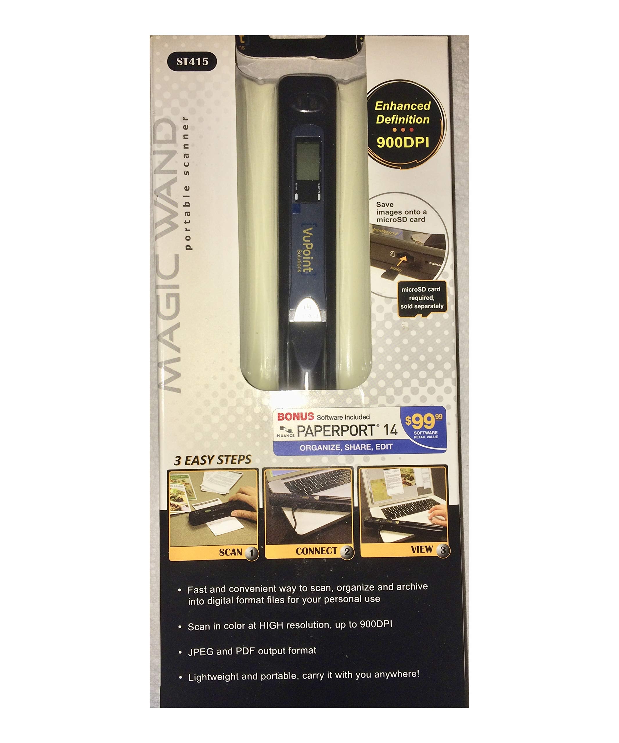 Vupoint Solutions Magic Wand Portable Scanner (Pds St415 Wm)