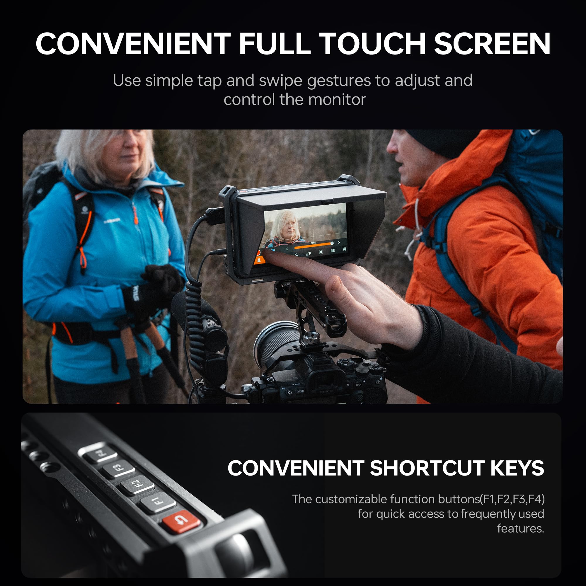 Viltrox Dc-X3 2000Nits Camera Field Monitor Touchscreen With 6 Inch Full Hd1920X1080 Ips 4K Hdmi/3G-Sdi Loop In/Out,3D Luts Peak