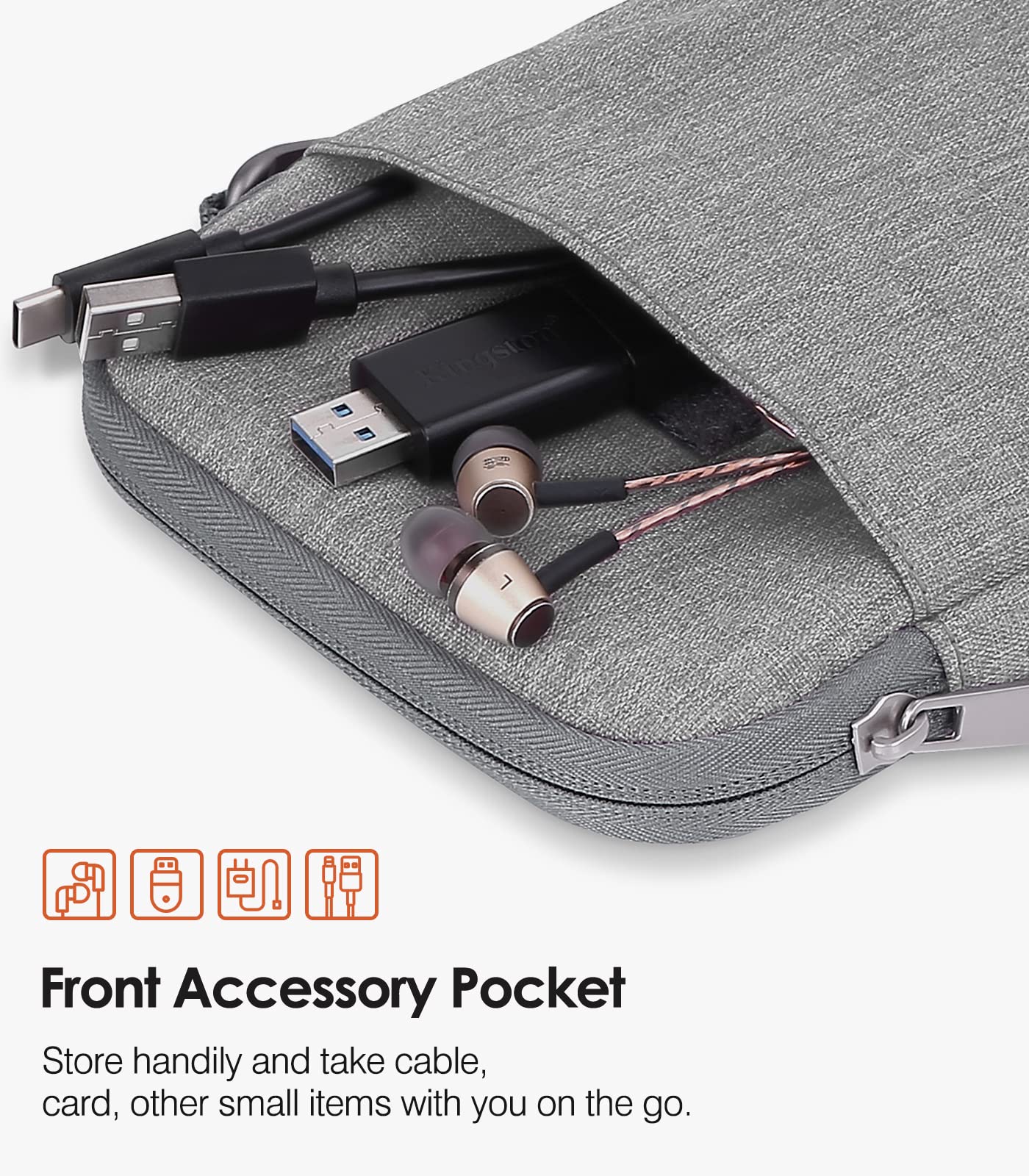 MoKo 6 7' Kindle Sleeve Bag,Protective Nylon Cover Compatible with 7' Kindle Colorsoft 2024,Kindle Paperwhite 2021, All New Kindle/Kids (11th Generation) 2022, Kindle Oasis E Reader, Dark Gray