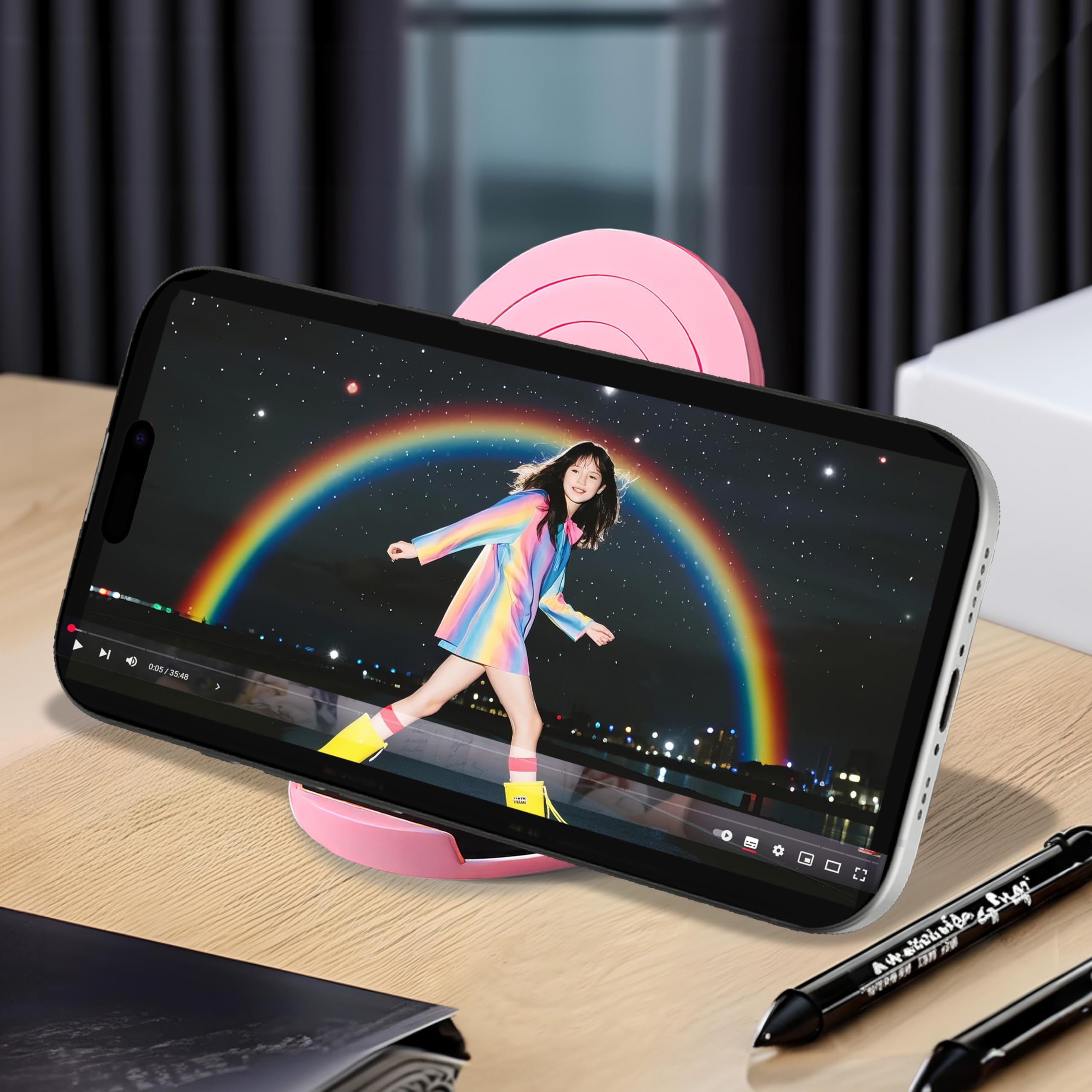 Hzzadzxw 3 Pack Portable Cell Phone Stand Holder For Desk, Foldable Pocket-Sized Mount, Adjustable Multi Angle Stand For Iphone