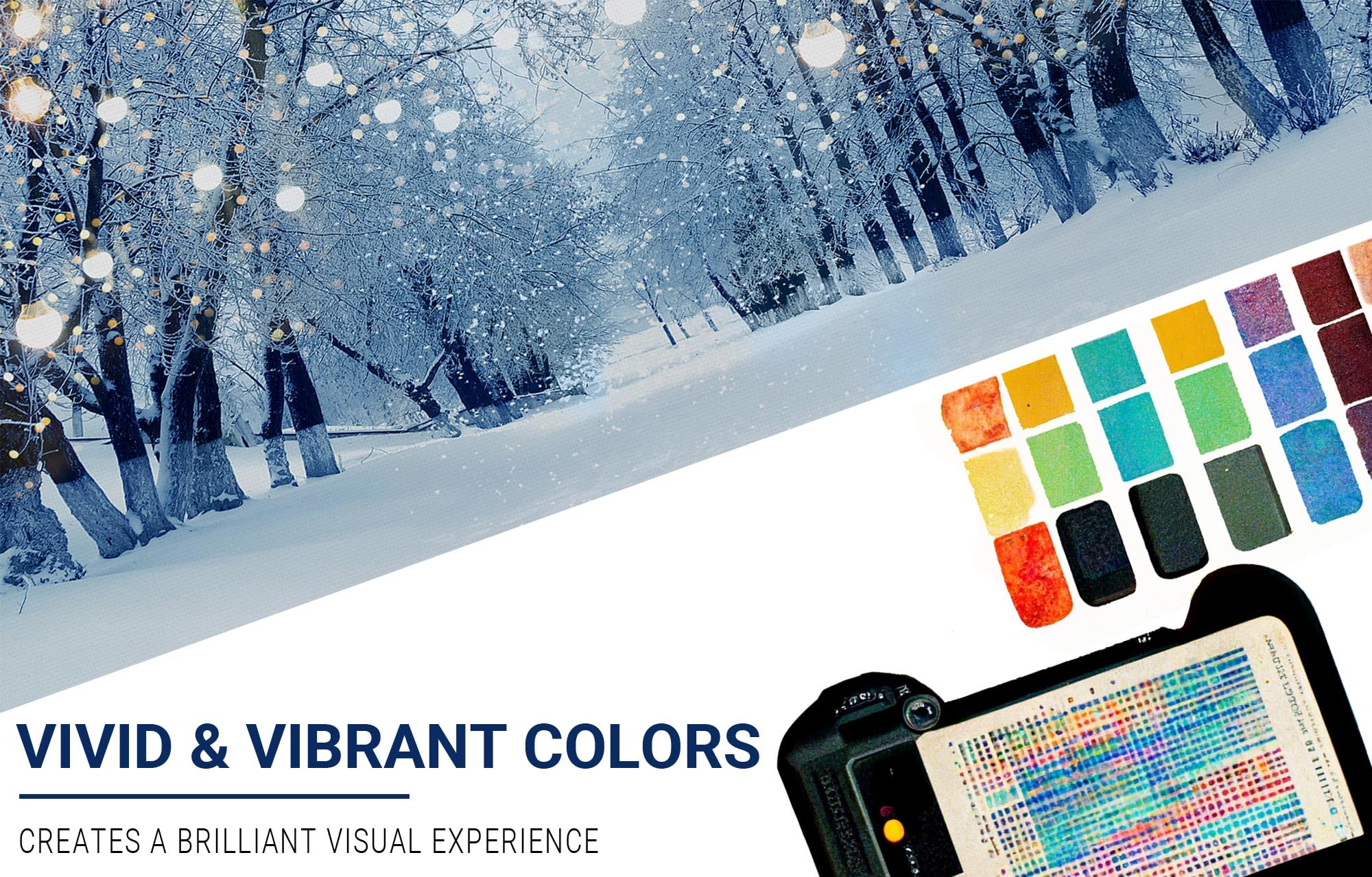 Allenjoy 8 X 6 Ft Winter Forest Backdrop Wonderland Snowflake Photography Background Bokeh Glitter Snow Scene Christmas Party De