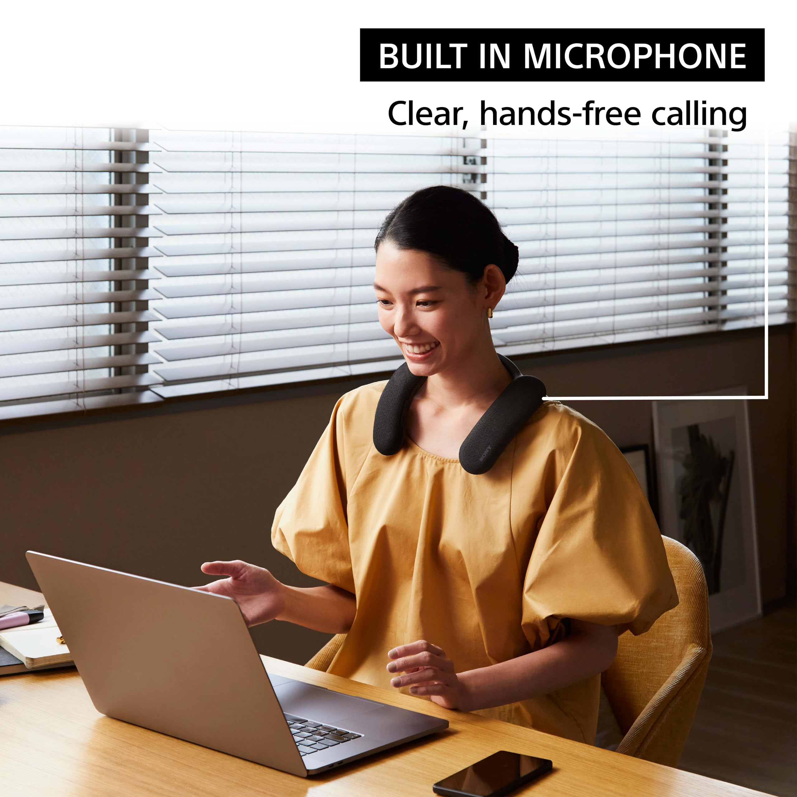 Sony BRAVIA Theater U Wireless Wearable TV Speaker with Bluetooth, Personalized Home Theater Audio, Gaming Compatibility, Built in mic, 12 Hour Battery Life, IPX4 Splash Resistant (HT AN7)