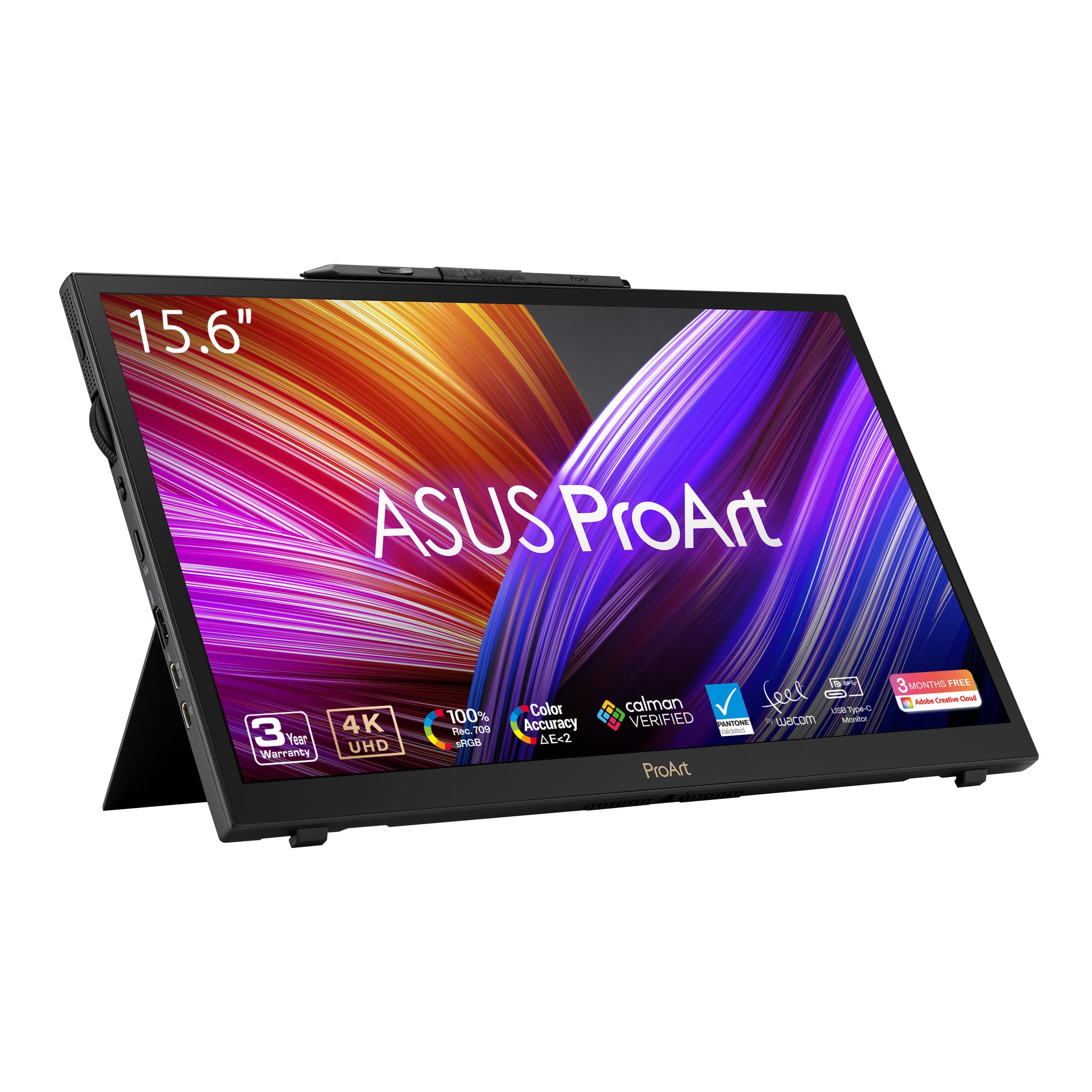 Asus Proart Display 15.6    4K Pen Display (Pa169Cdv)   Ips, Uhd (3840 X 2160), Wacom Feel Emr, 100% Srgb, Calman Verified, Pant