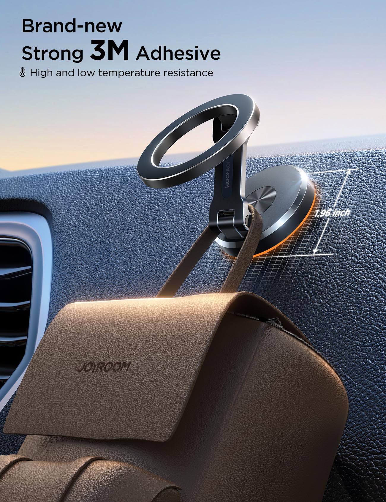 Joyroom Fits Iphone 16/16 Pro Max Magsafe Car Mount, [All Metal & 360 Adjustment] Magnetic Phone Holder For Car With N55 Strong