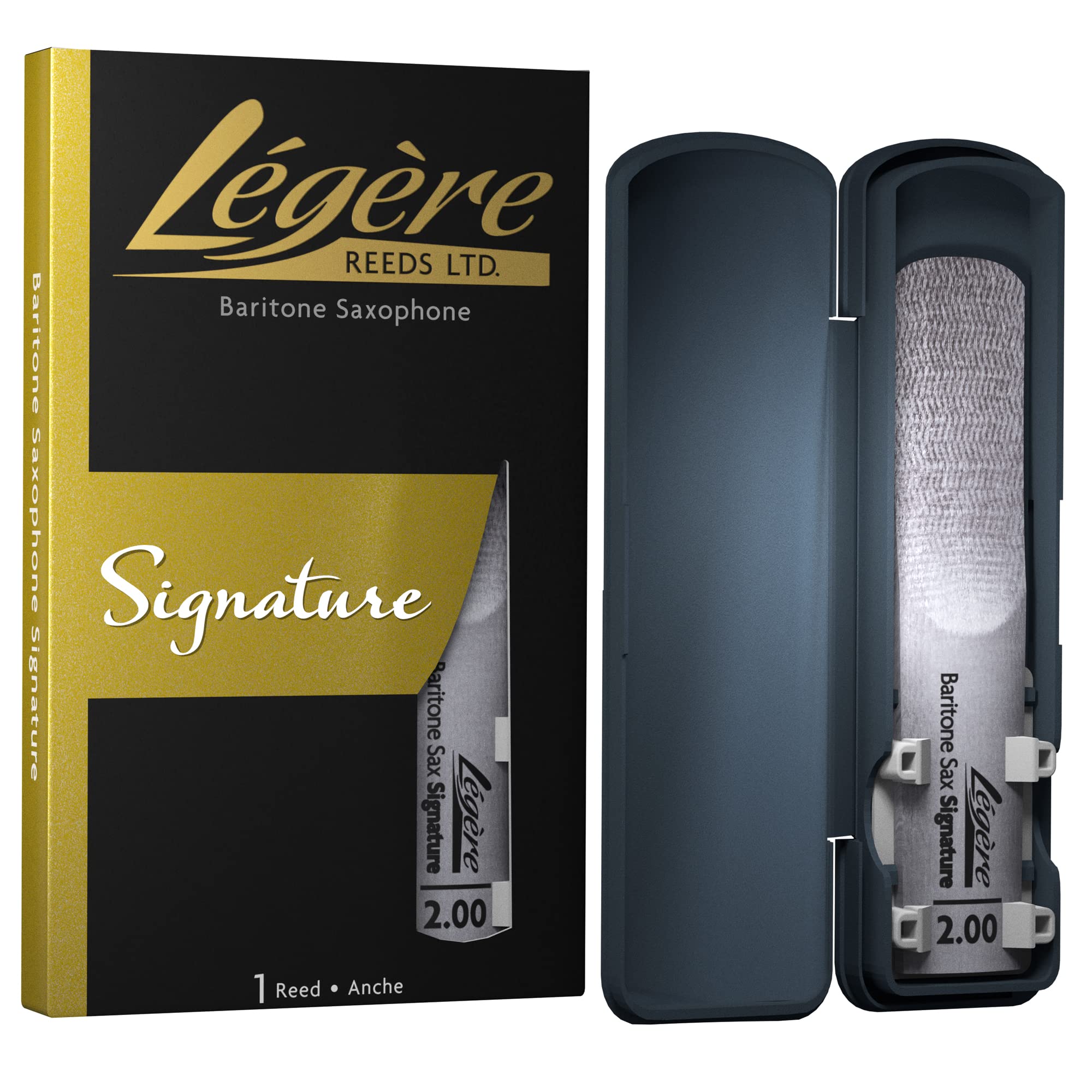 L  Gre Reeds Premium Synthetic Woodwind Reed, Baritone Saxophone, Signature, Strength 2.0 (Bsg2.00)