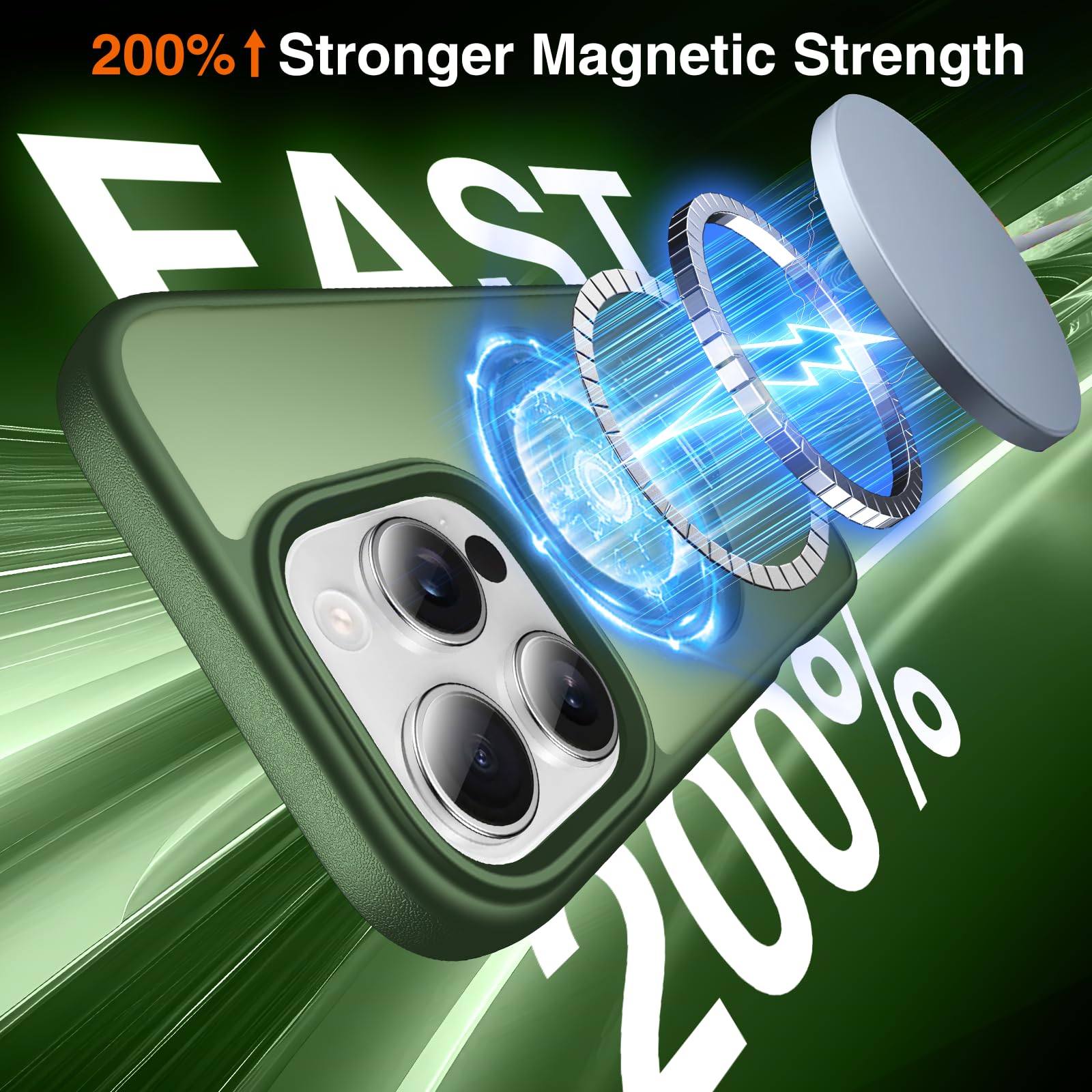 Chicfun 360 O-Ring Magstander For Iphone 15 Pro Max Case With Magnetic Kickstand Ring Holder [Compatible With Magsafe][360Rotate