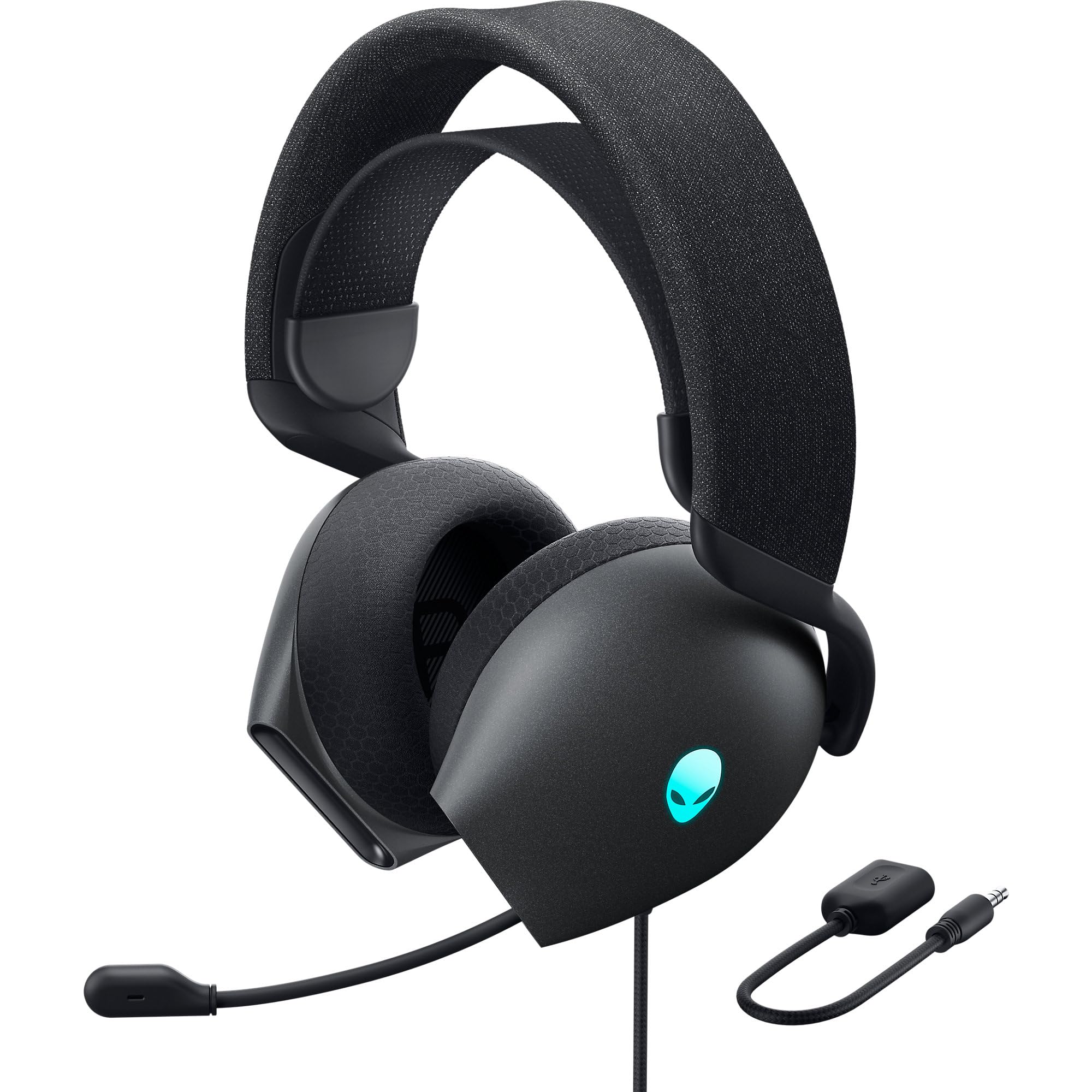Alienware AW520H Wired Gaming Headset - Dolby Atmos, Unidirectional, AlienFX 16.8 Million RGB Colors, Microphone Mute, Volume On