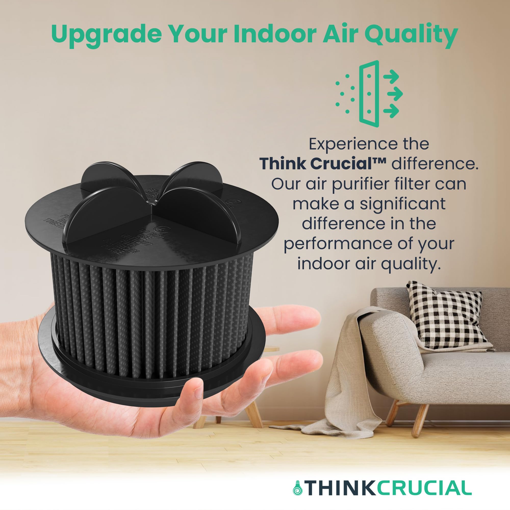 Think Crucial Round Washable Replacement Vacuum Filter Compatible With Multiple Bissell Parts # 2031183, 2031085Es, 203108532065