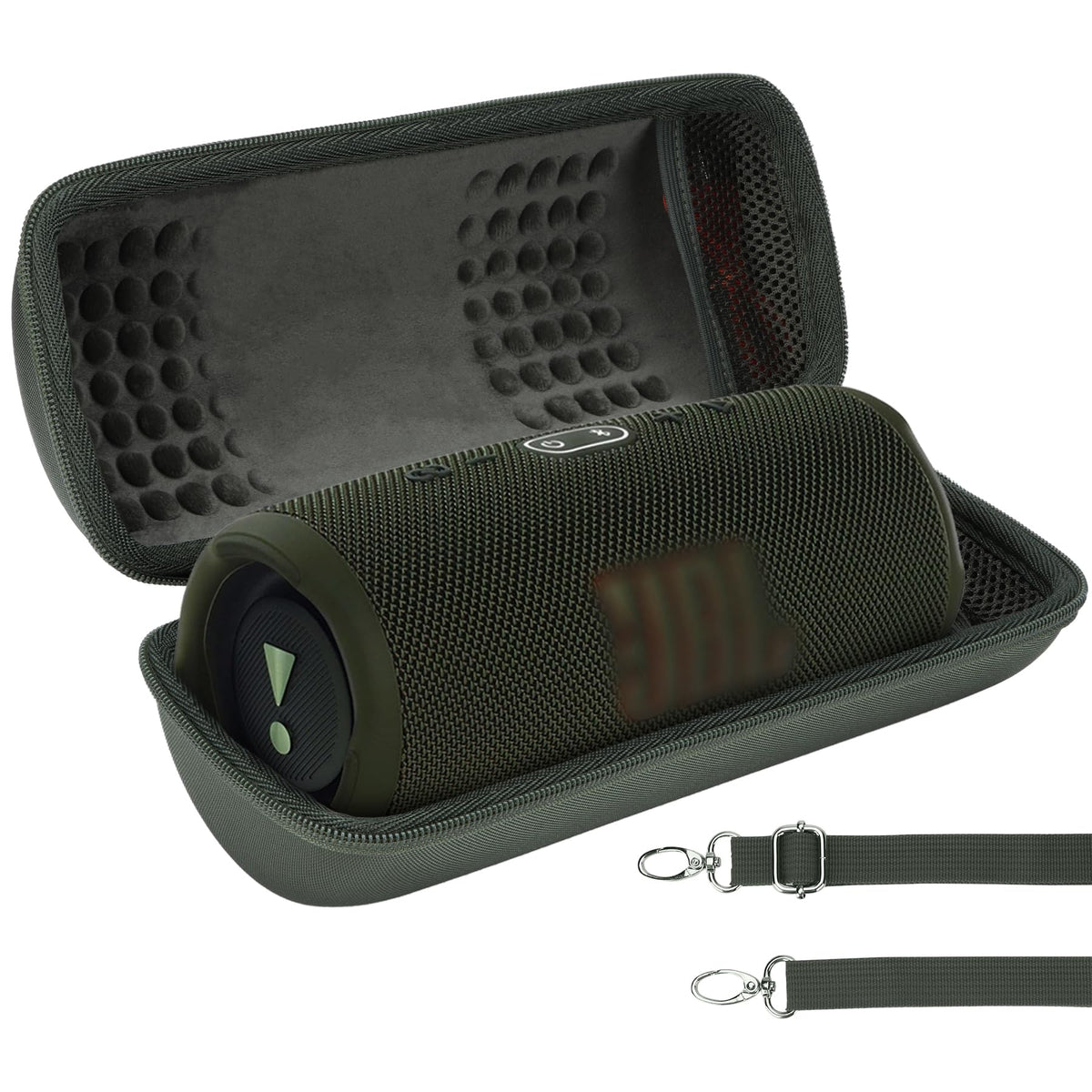 Lebakort Hard Case Compatible With Jbl Charge 5 Charge 4 Waterproof Speaker (Green Case)
