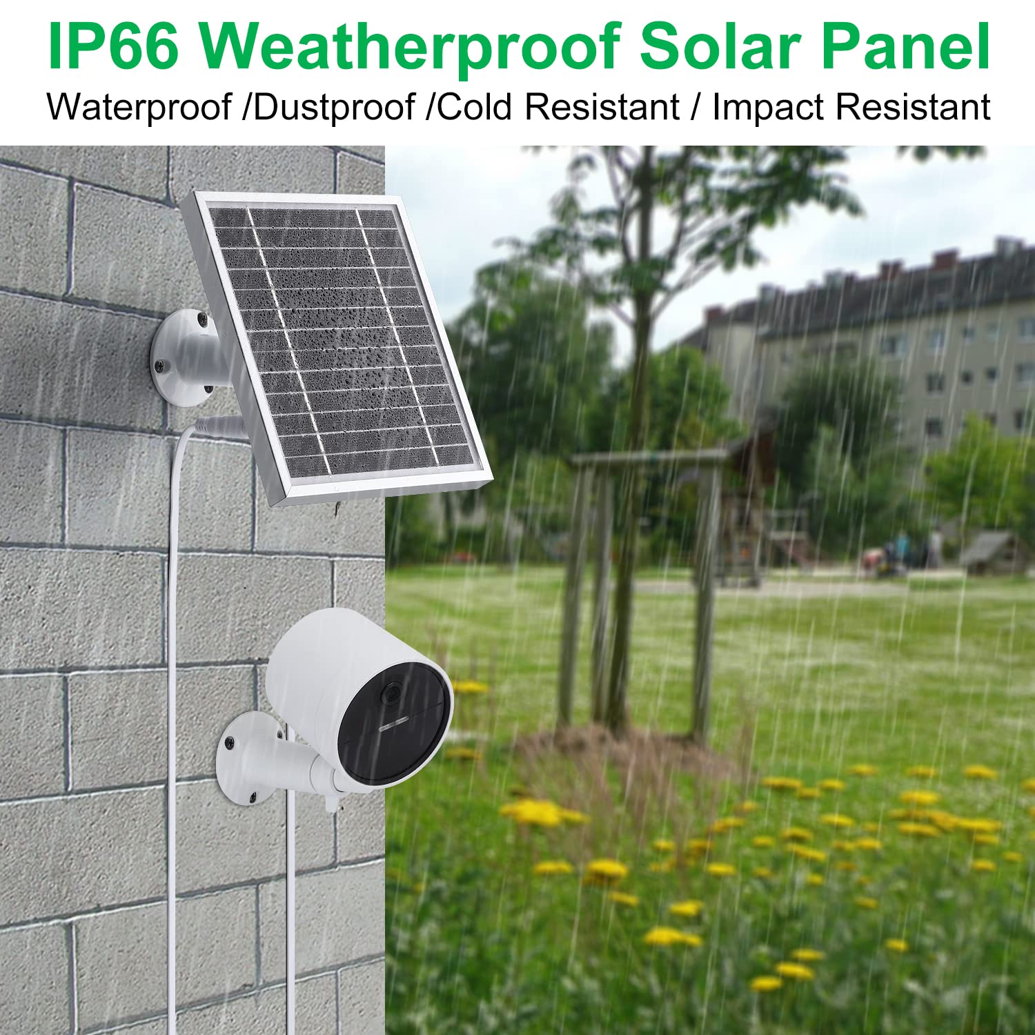 Uyodm Solar Panel Compatible With Simplisafe Outdoor Security Camera,Power Your Simplisafe Outdoor Camera Continuously, Al Alloy
