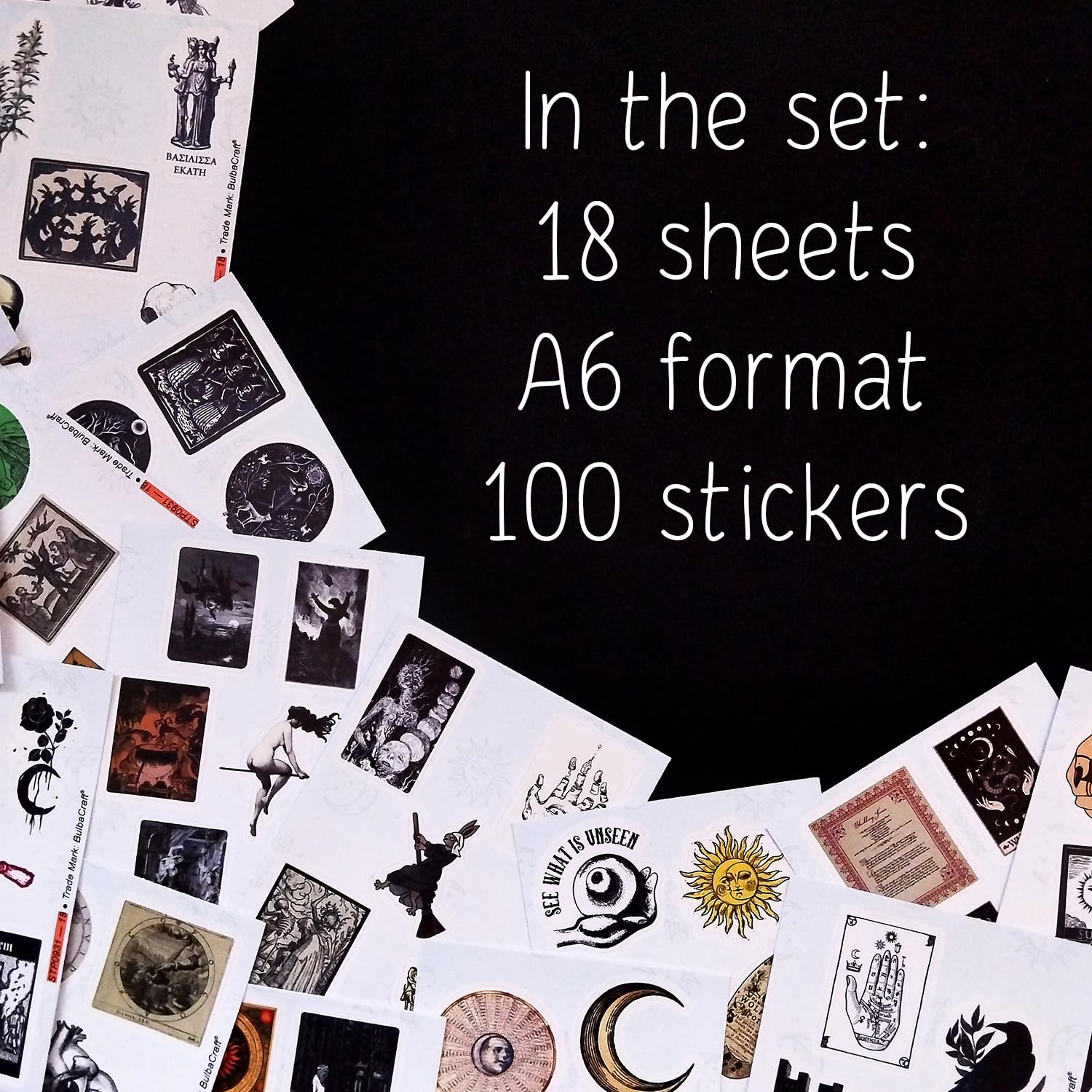 Medieval Witch Stickers For Water Bottle And Laptop   Witchcraft Party Favors & Decorations, Waterproof Vinyl Magical Decals, Me