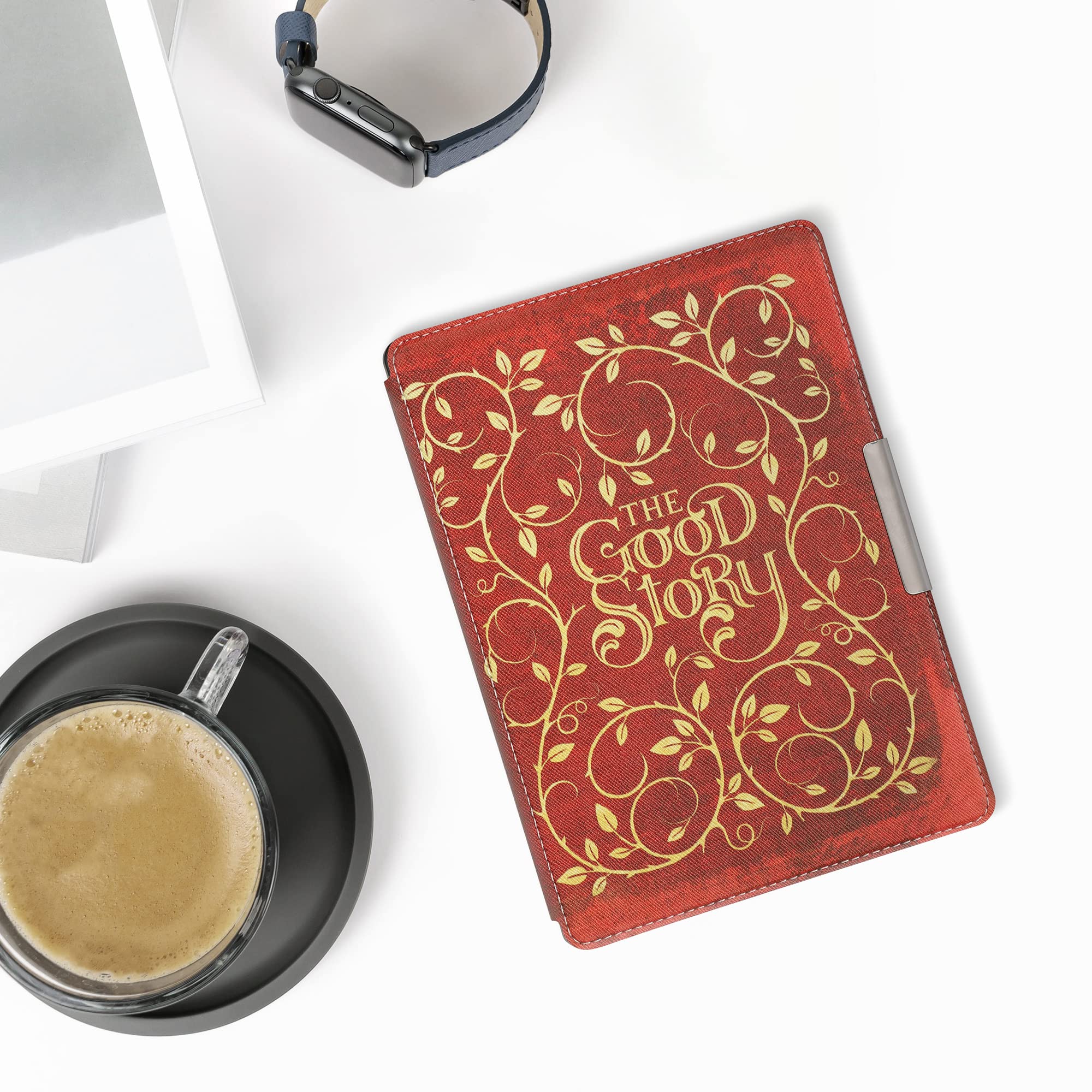 Kwmobile Case Compatible With Kobo Aura One Case   Ereader Cover   Good Story Yellow/Orange/Red