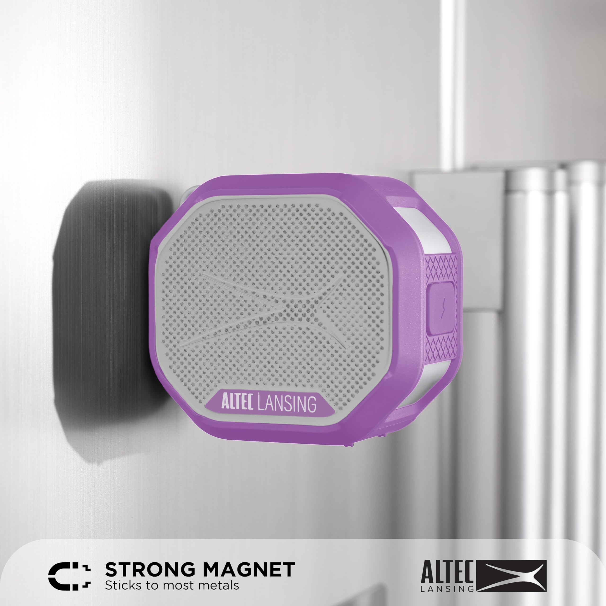 Altec Lansing Hydratrek Magnetic Bluetooth Speaker, Waterproof Ip67, Portable Speaker, True Wireless Pairing, Usb C Quick Charge