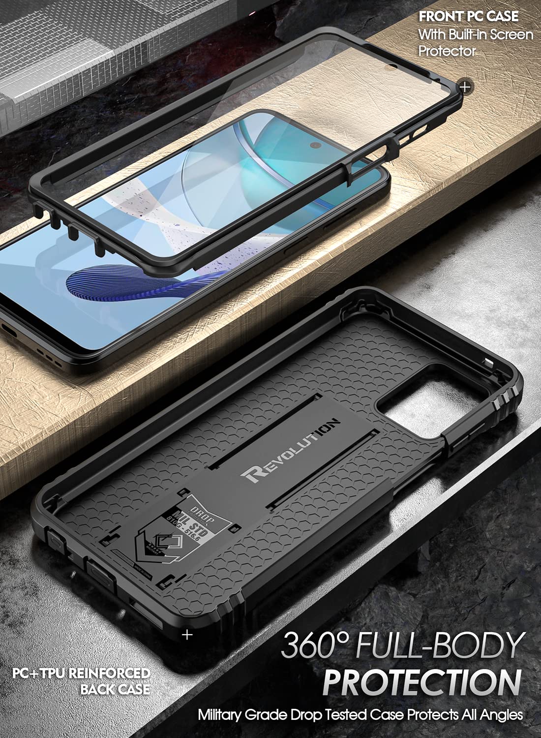 Poetic Revolution Case For Motorola Moto G 5G 2023 [Not For 2022 Version], [20Ft Mil Grade Drop Tested], Full Body Rugged Shockp