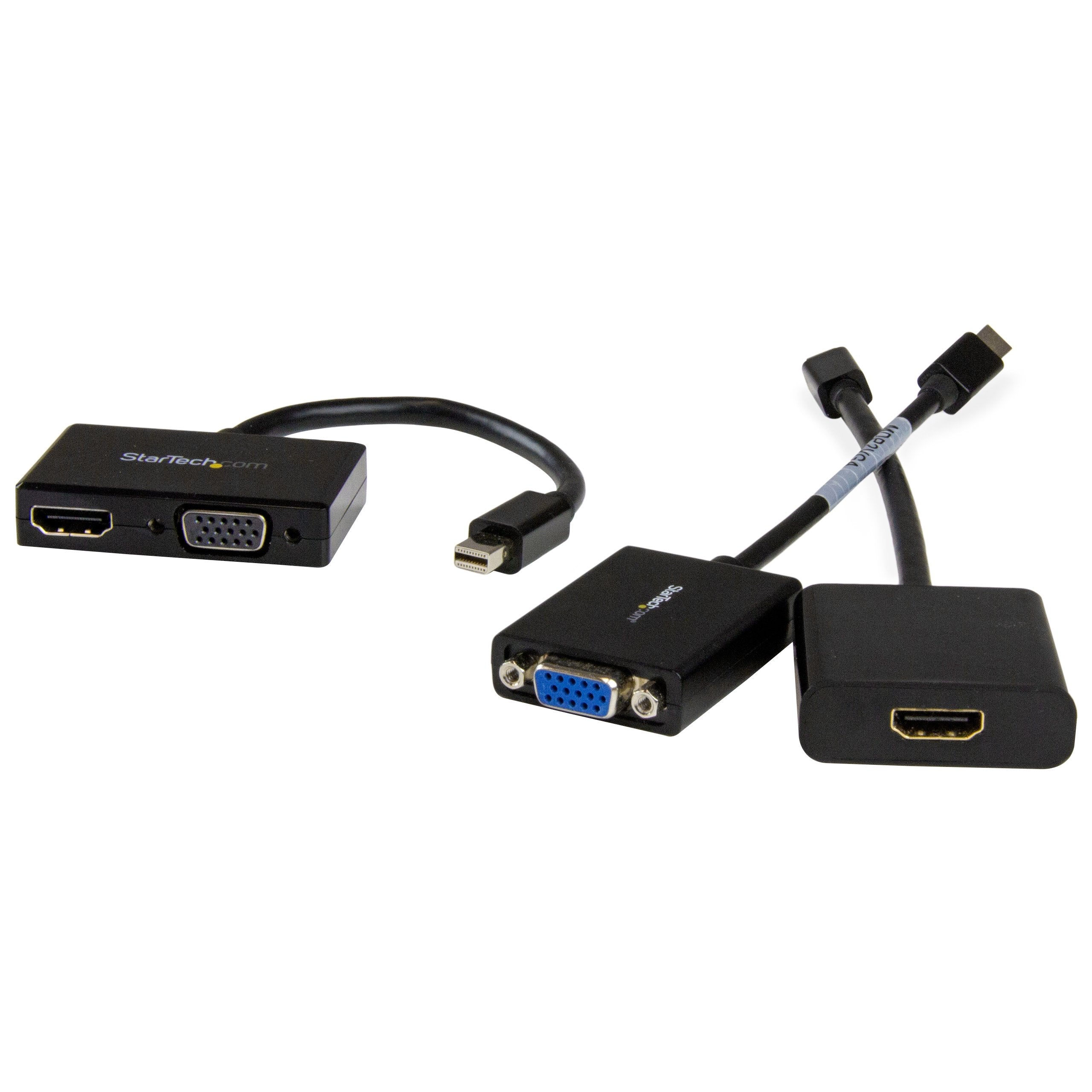Startech.Com Mini Displayport To Hdmi And Vga   2 In 1 Travel Adapter   Mini Displayport To Vga Adapter   Mini Dp To Hdmi Dongle