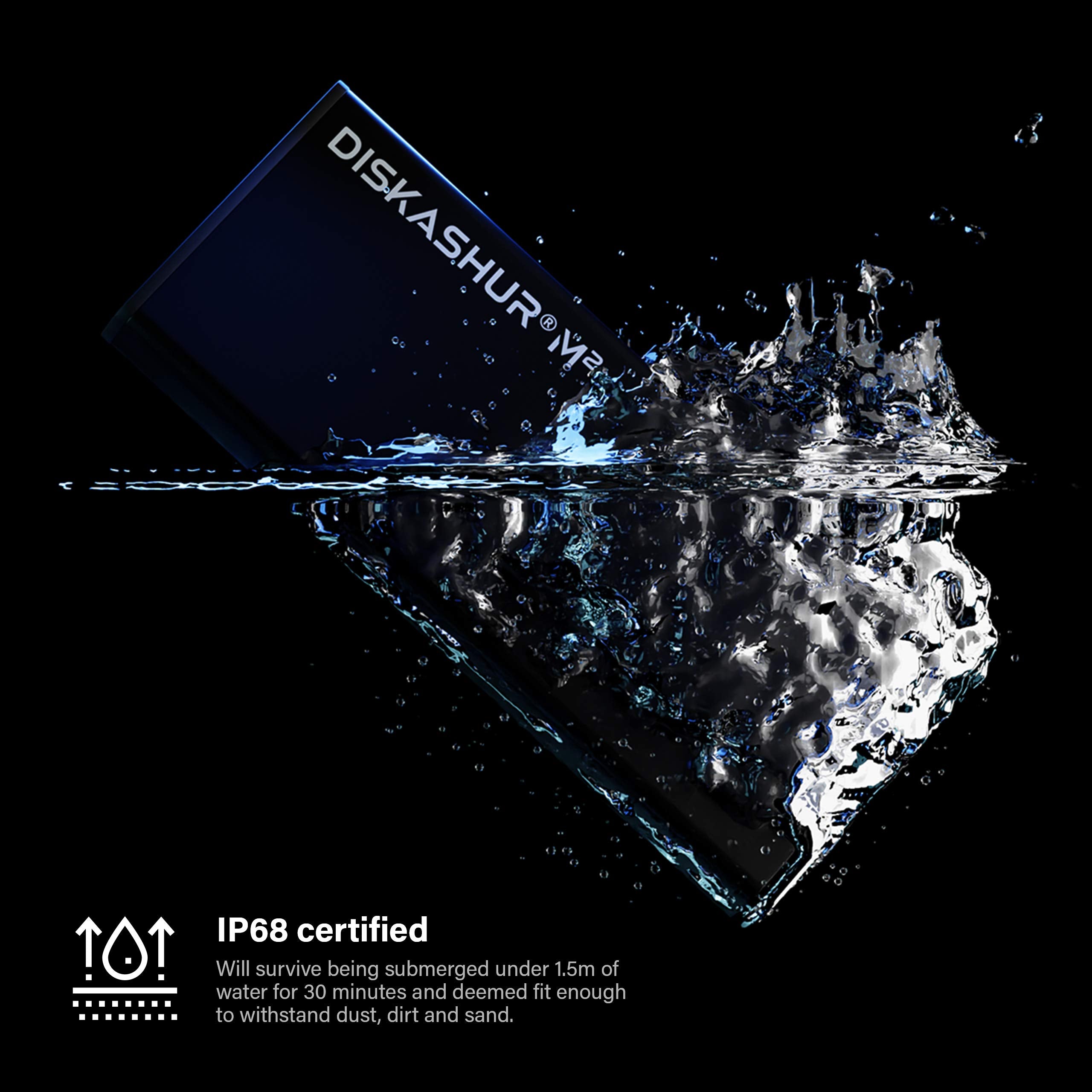 Istorage Diskashur M2 1Tb | Pin Authenticated, Hardware Encrypted Usb 3.2 Portable Ssd | Ultra Fast | Fips Compliant | Rugged &