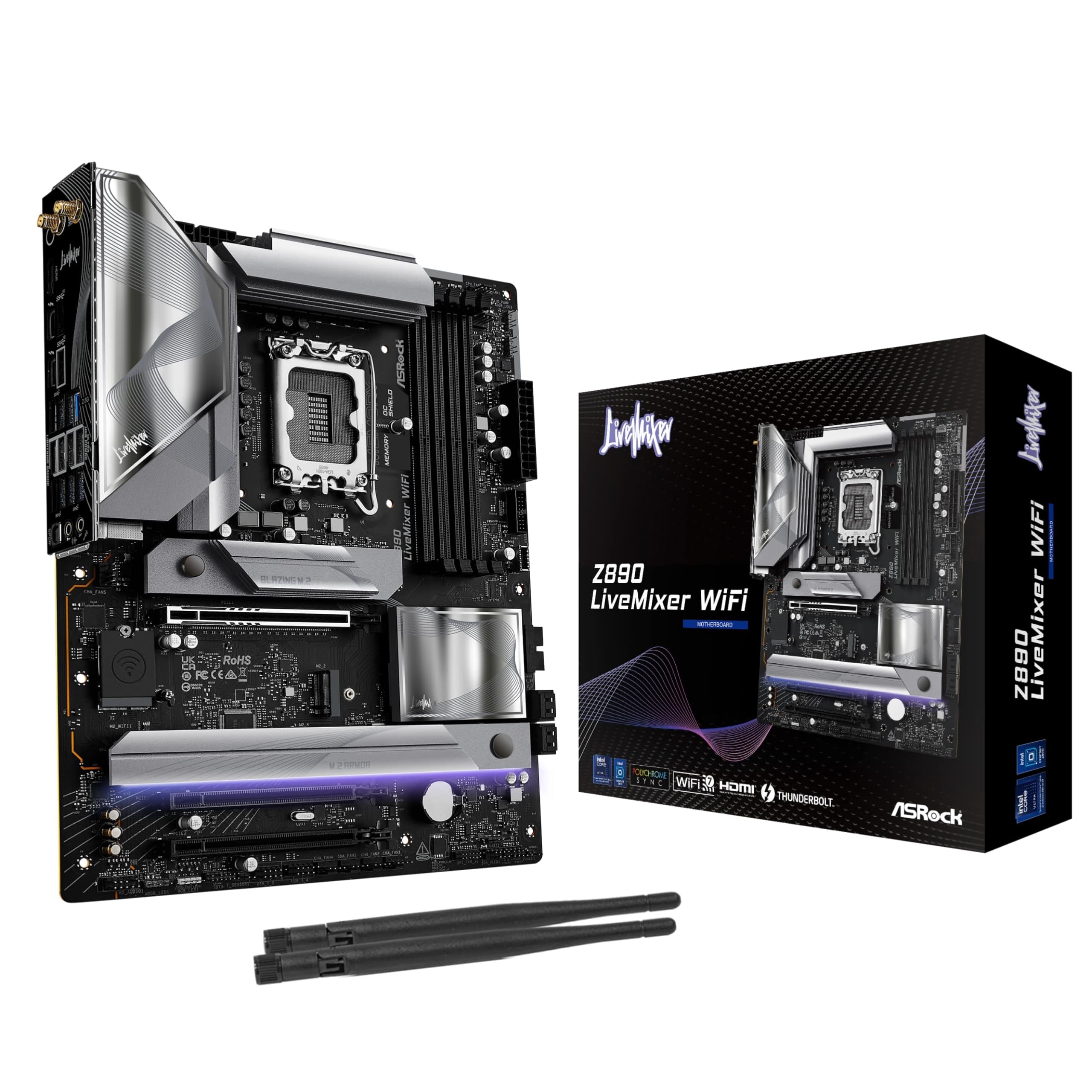 ASRock MB Z890 LiveMixer WiFi Z890 LGA1851 256GB DDR5 ATX Retail