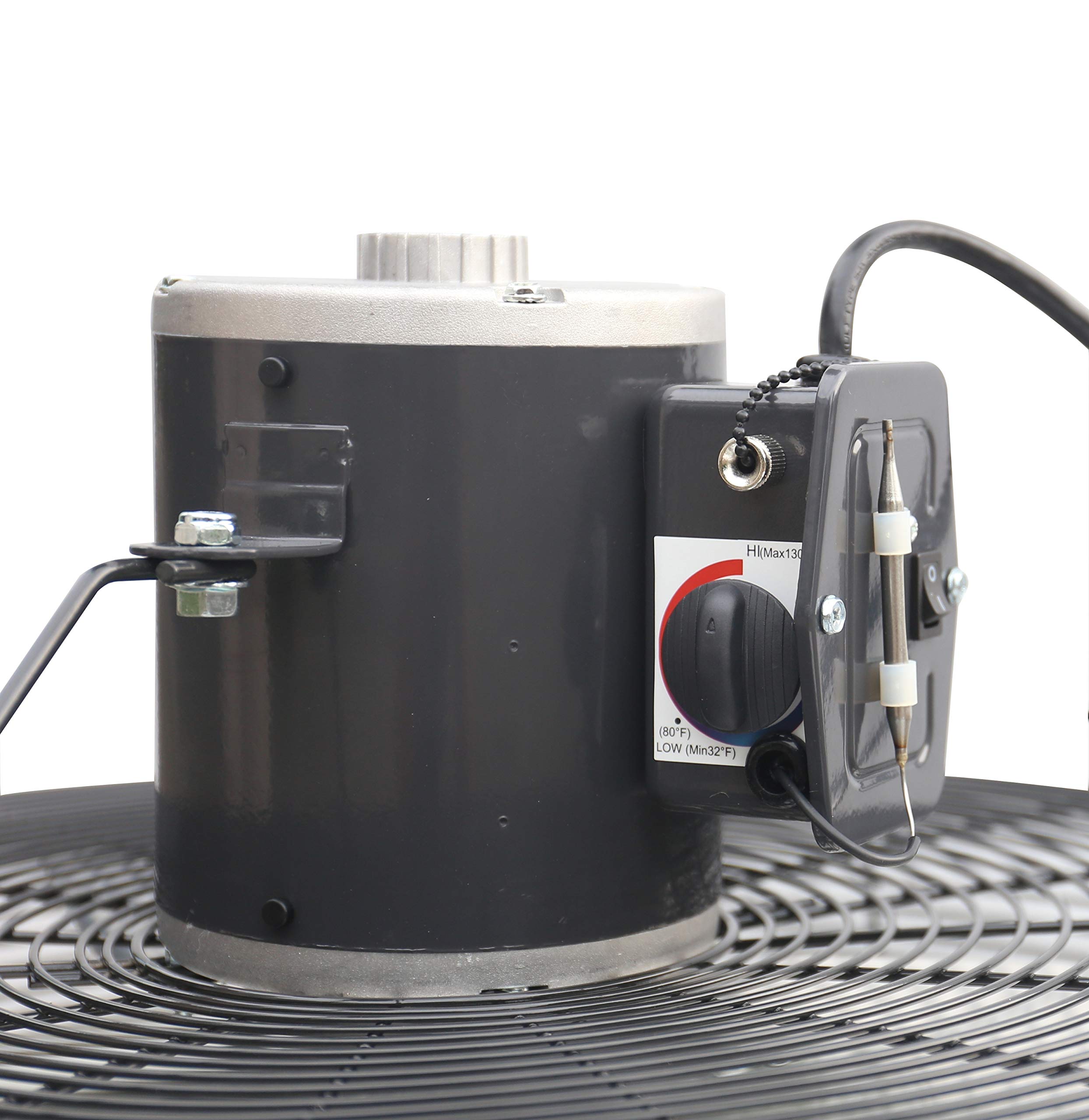 Iliving Wall Mounted Shutter Exhaust Thermostat Control 3 Speeds Vent Fan For Home Attic, Shed, Or Garage Ventilation, 3368 Cfm,