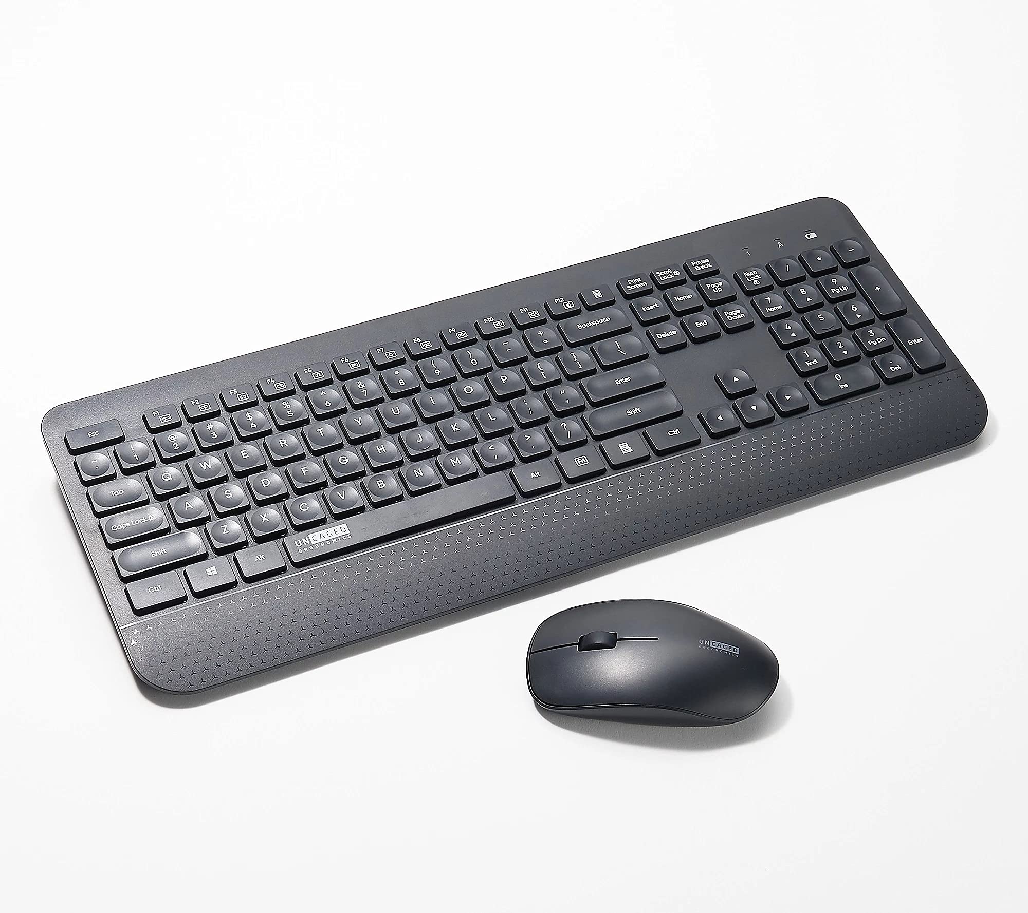 Km1 Wireless Keyboard And Mouse Combo Set W/Single Usb Dongle Connection 2.4 Ghz Slim Full Size Quiet Sleek Modern Unique Colorf