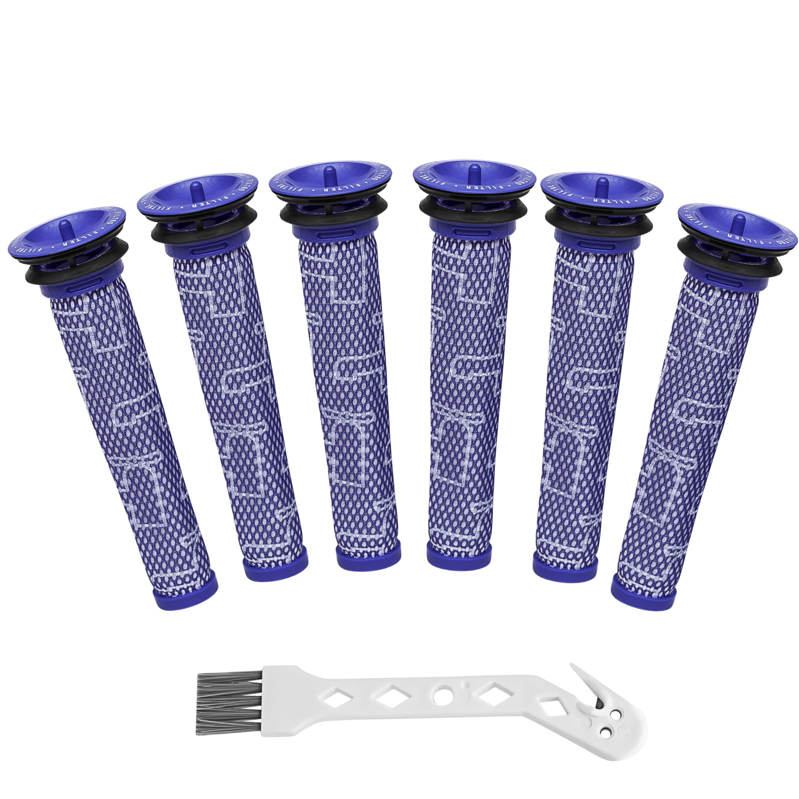 6 Pack Pre Filters Compatible With Dyson V6, V7, V8, Dc58, Dc59, Dc61, Dc62 Absolute Animal Cordless Vacuum Cleaners   Replaces