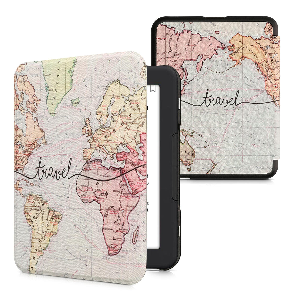 Kwmobile Case Compatible With Barnes & Noble Nook Glowlight 4 / 4E Case   Ereader Cover   Travel Black/Multicolor